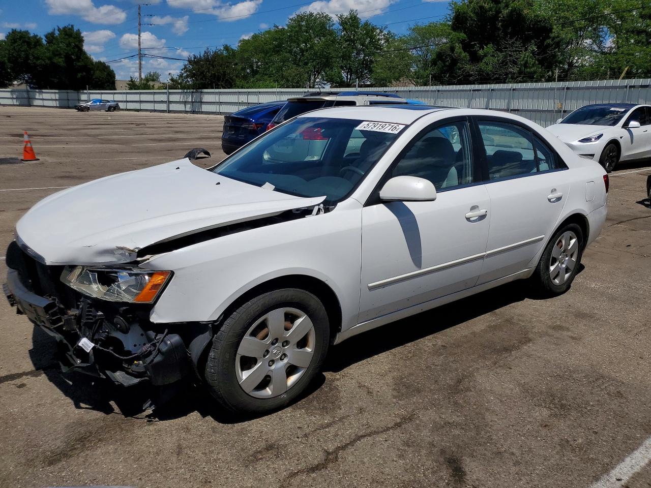 2008 Hyundai Sonata Gls White vin: 5NPET46C68H382006