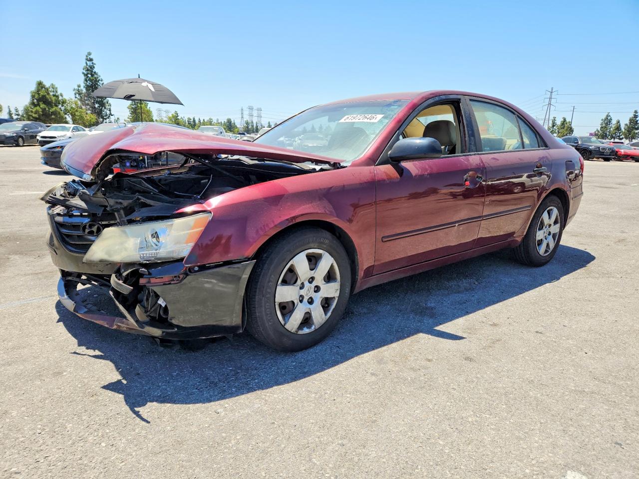 2009 Hyundai Sonata Gls Maroon vin: 5NPET46C69H408542