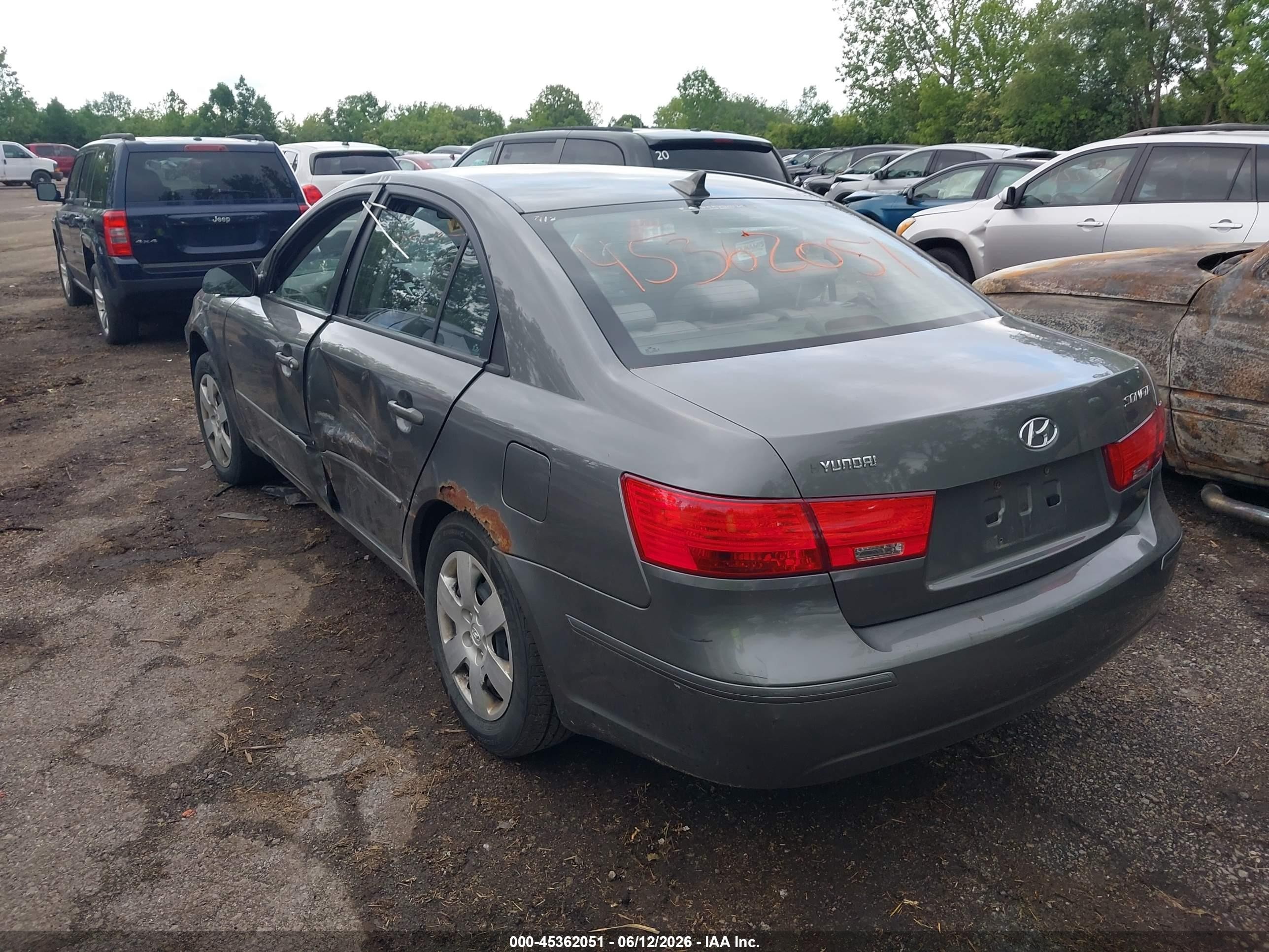 2009 Hyundai Sonata Gls Gray vin: 5NPET46C69H438236