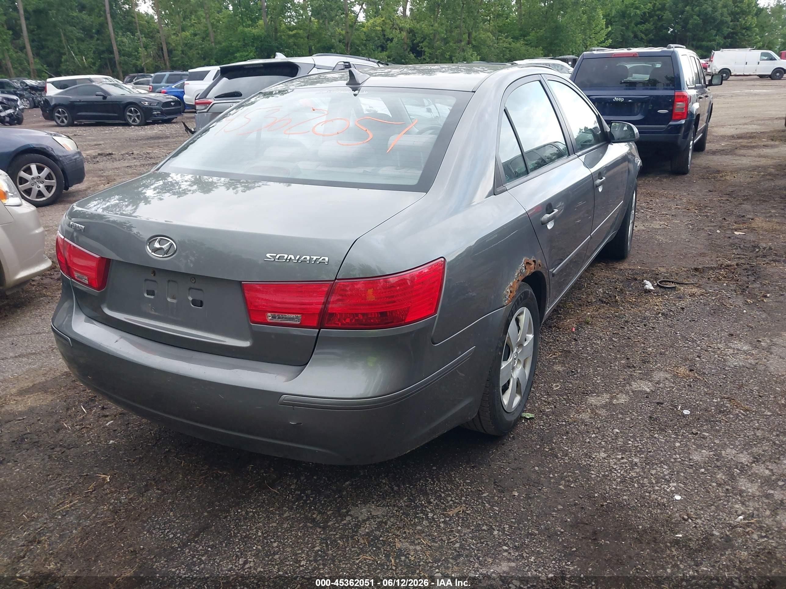 2009 Hyundai Sonata Gls Gray vin: 5NPET46C69H438236