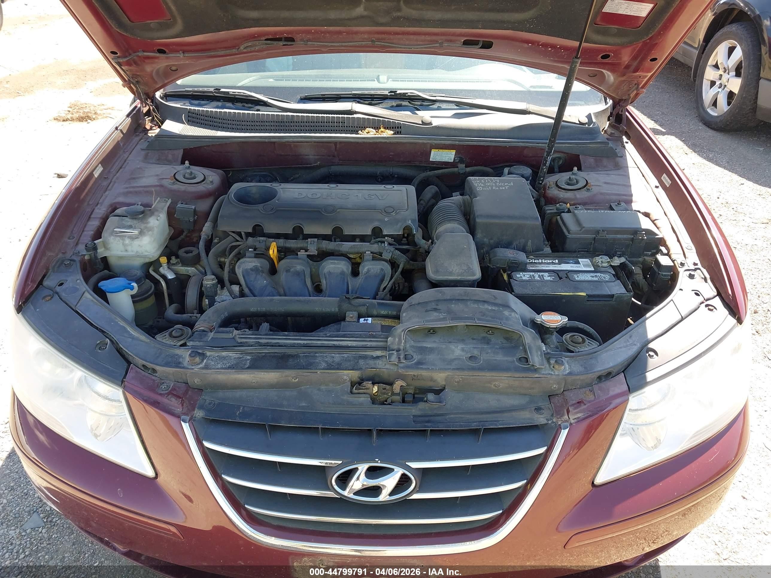 2009 Hyundai Sonata Gls Maroon vin: 5NPET46C69H444716