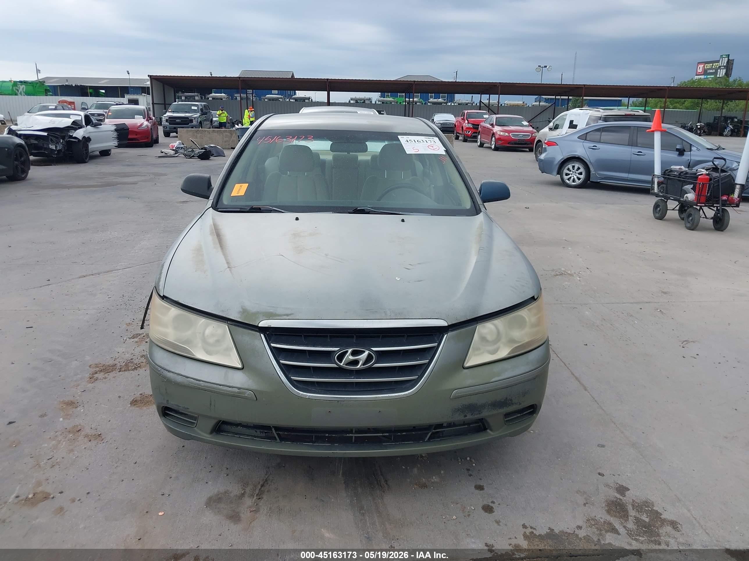 2009 Hyundai Sonata Gls Серый vin: 5NPET46C69H488392