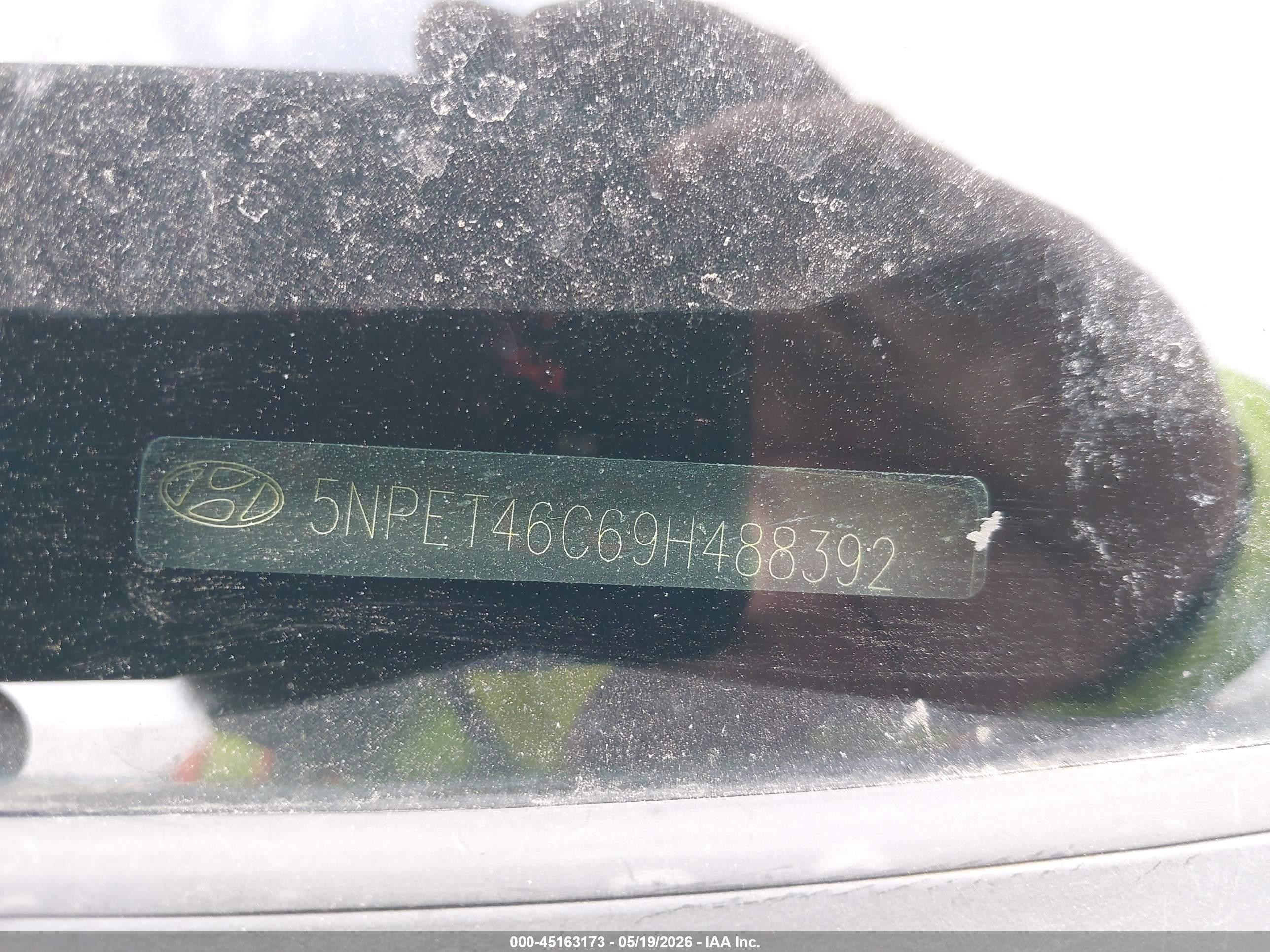 2009 Hyundai Sonata Gls Серый vin: 5NPET46C69H488392