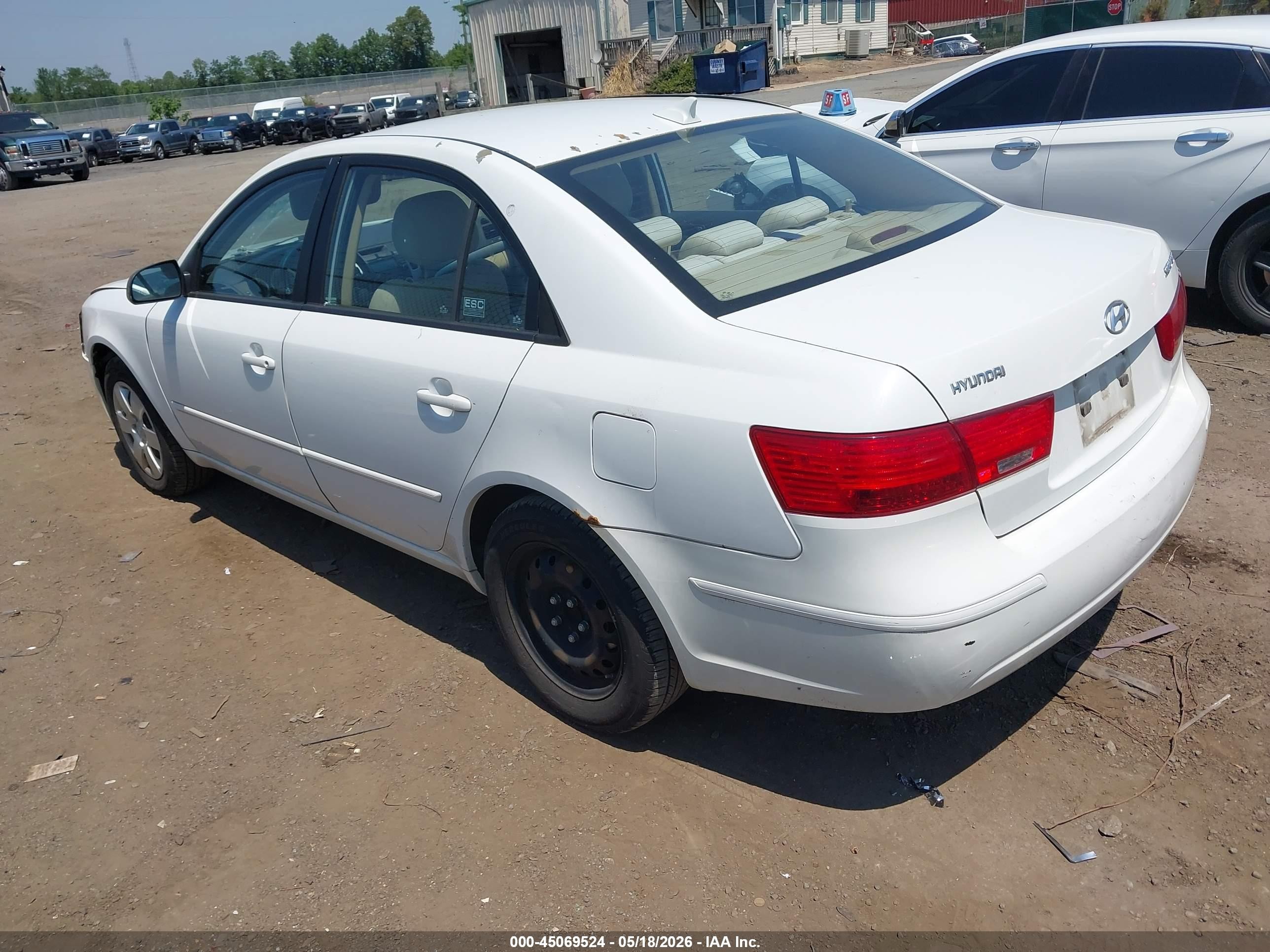 2009 Hyundai Sonata Gls Белый vin: 5NPET46C69H499344