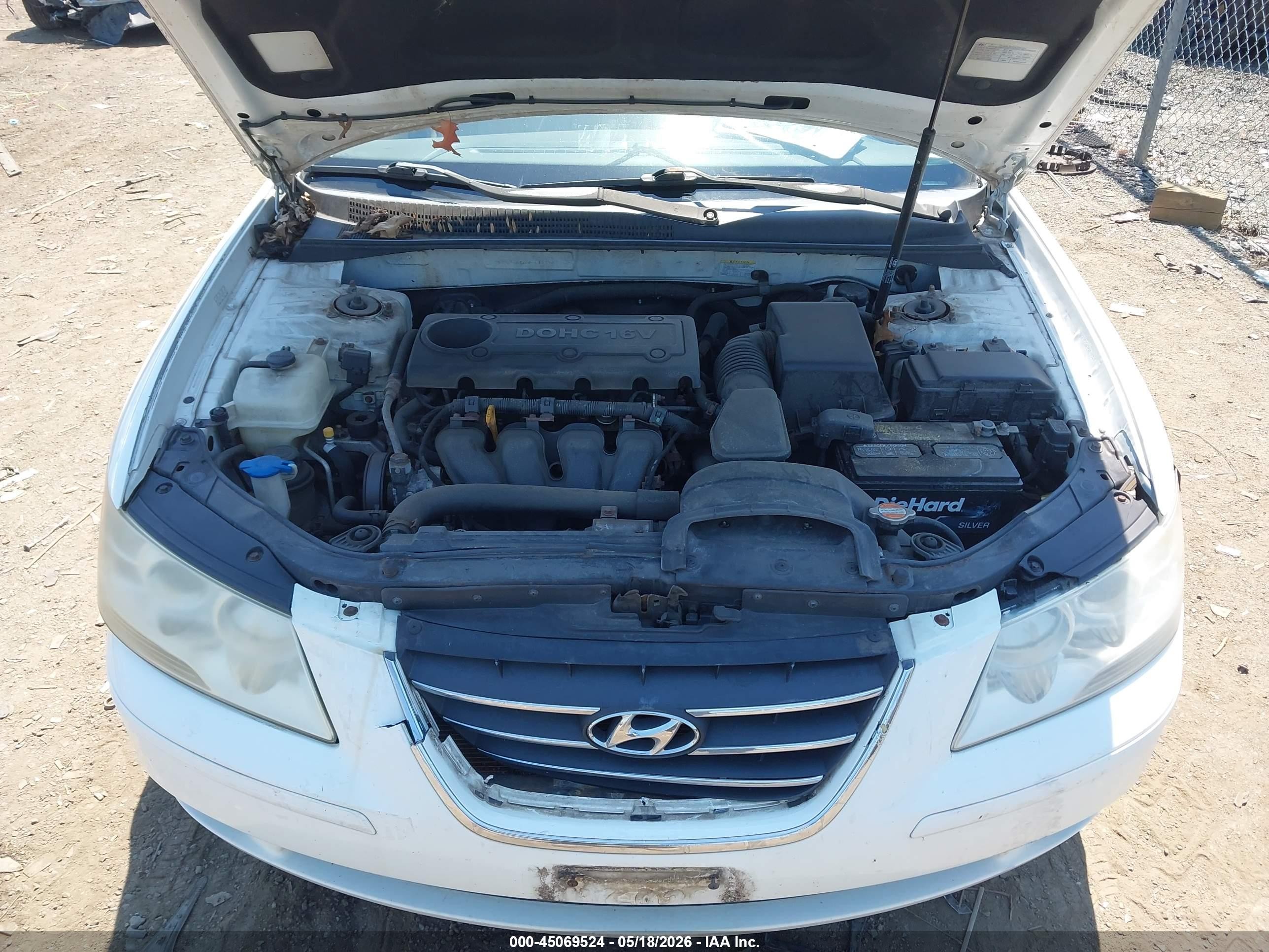 2009 Hyundai Sonata Gls Белый vin: 5NPET46C69H499344