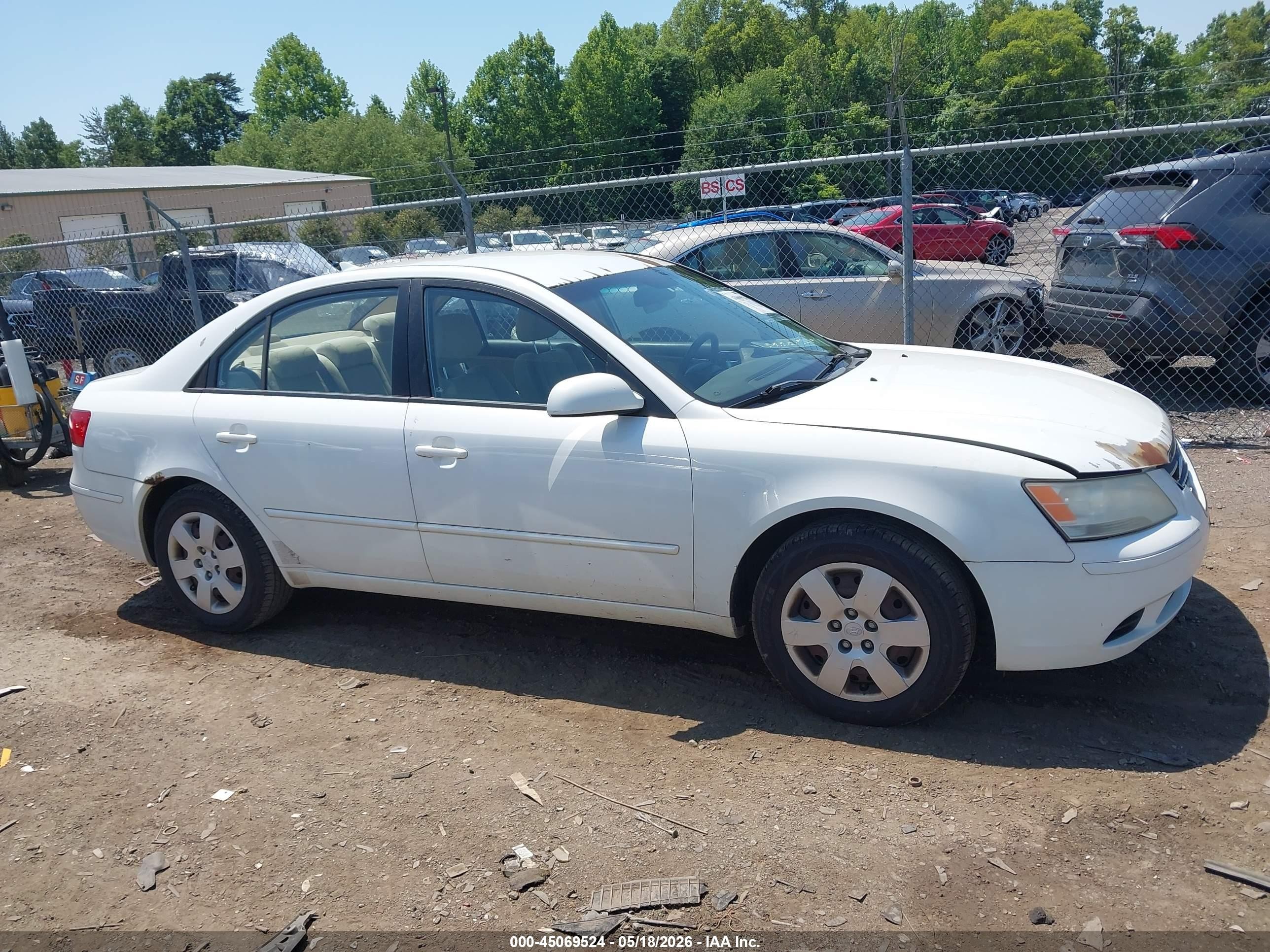 2009 Hyundai Sonata Gls Белый vin: 5NPET46C69H499344