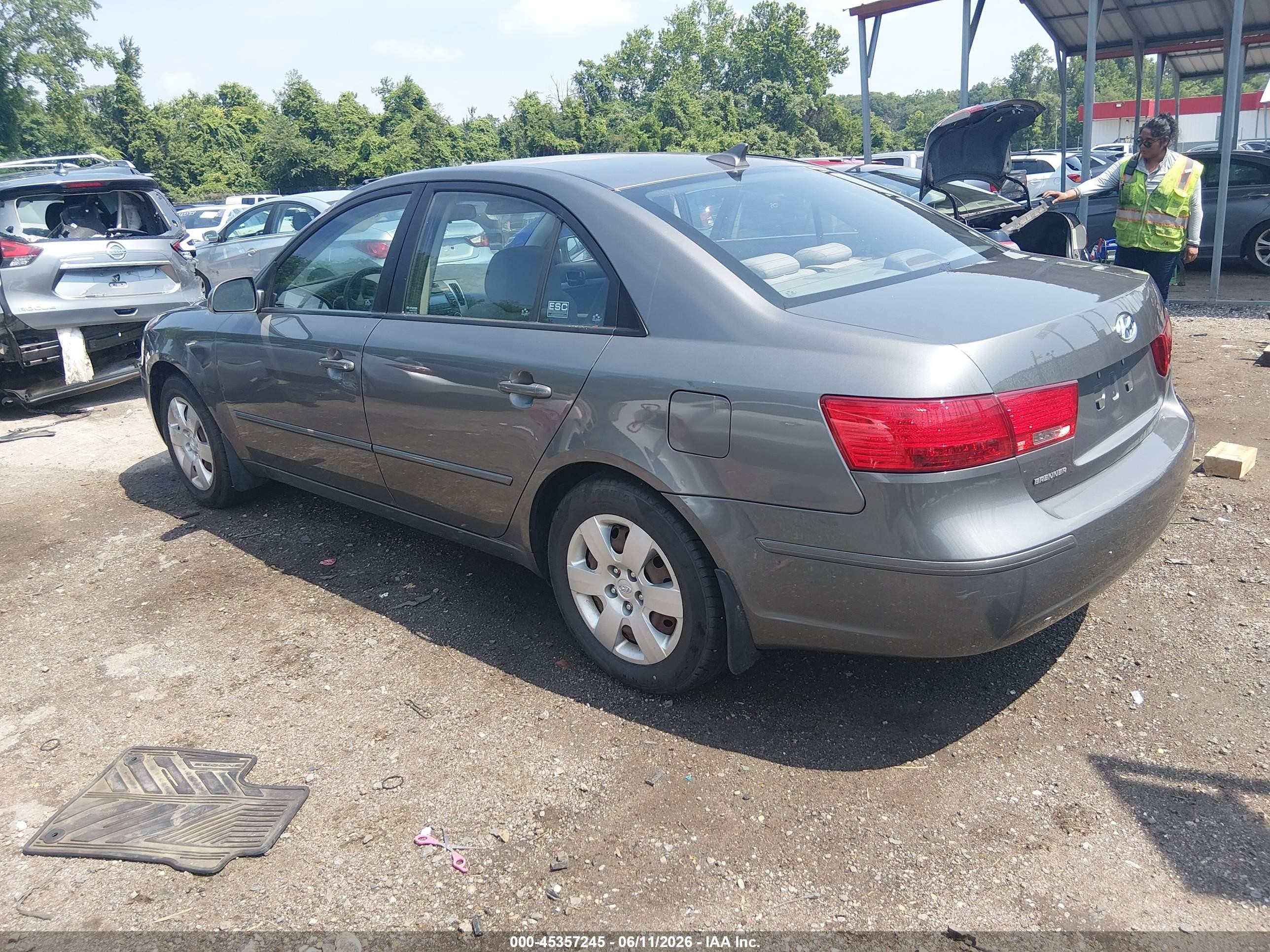 2009 Hyundai Sonata Gls Gray vin: 5NPET46C69H518264