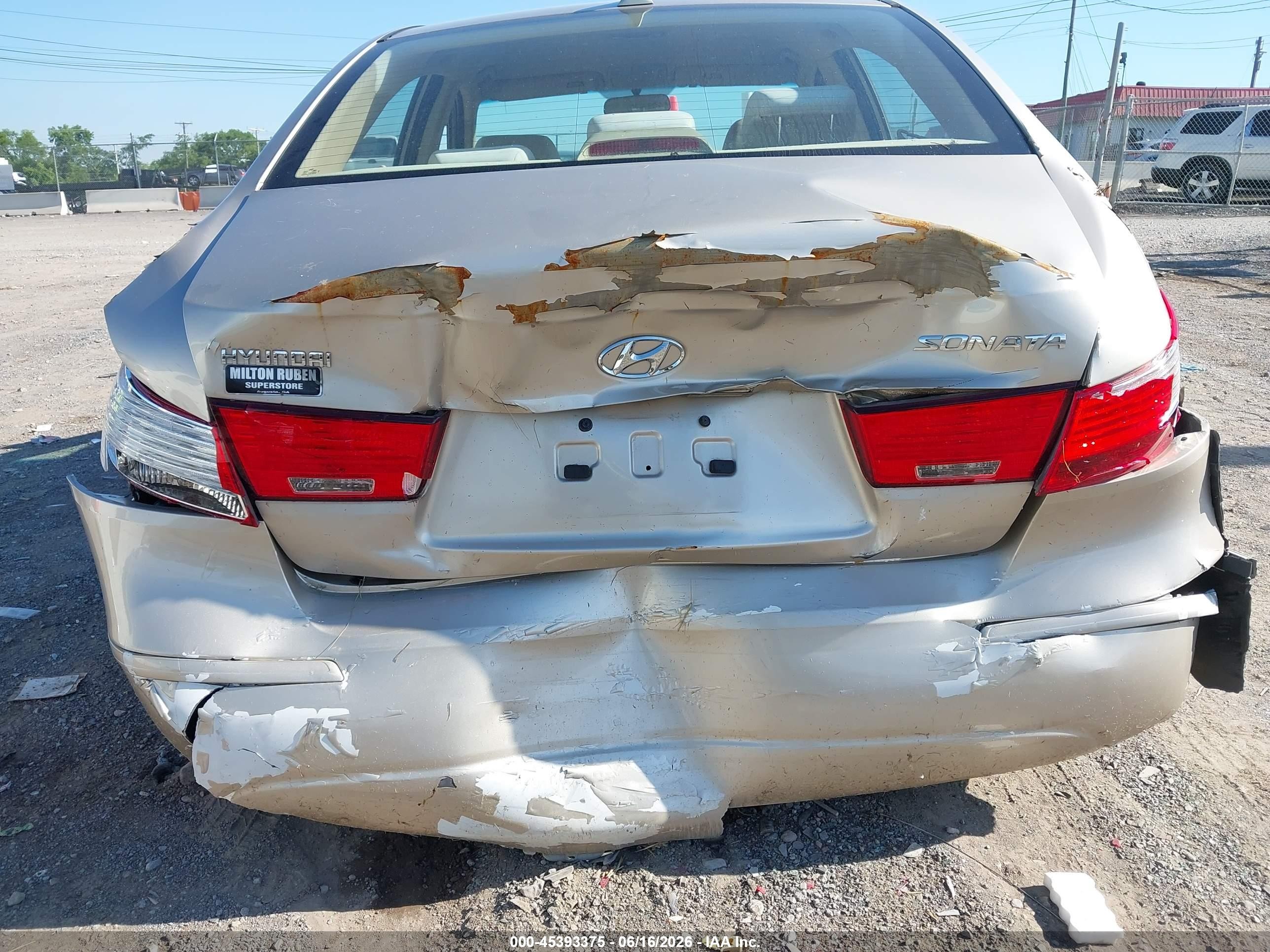 2009 Hyundai Sonata Gls Tan vin: 5NPET46C69H527935