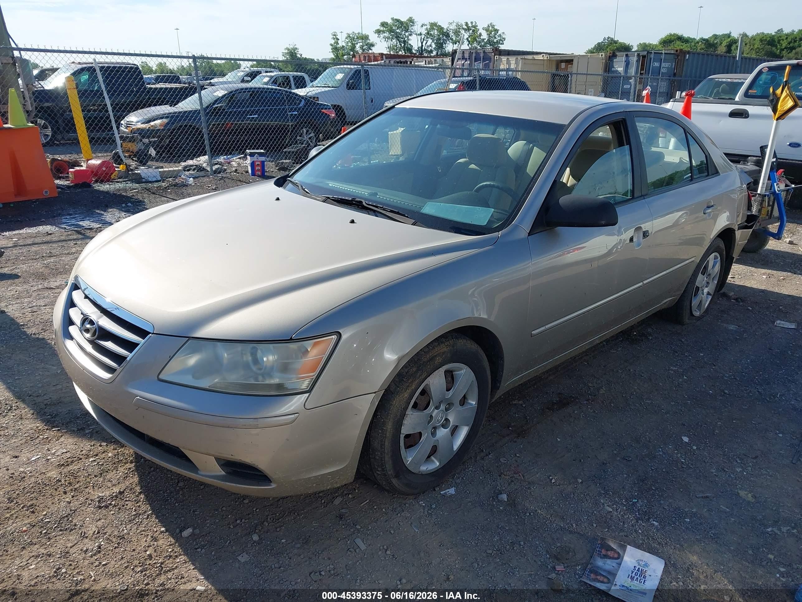 2009 Hyundai Sonata Gls Tan vin: 5NPET46C69H527935