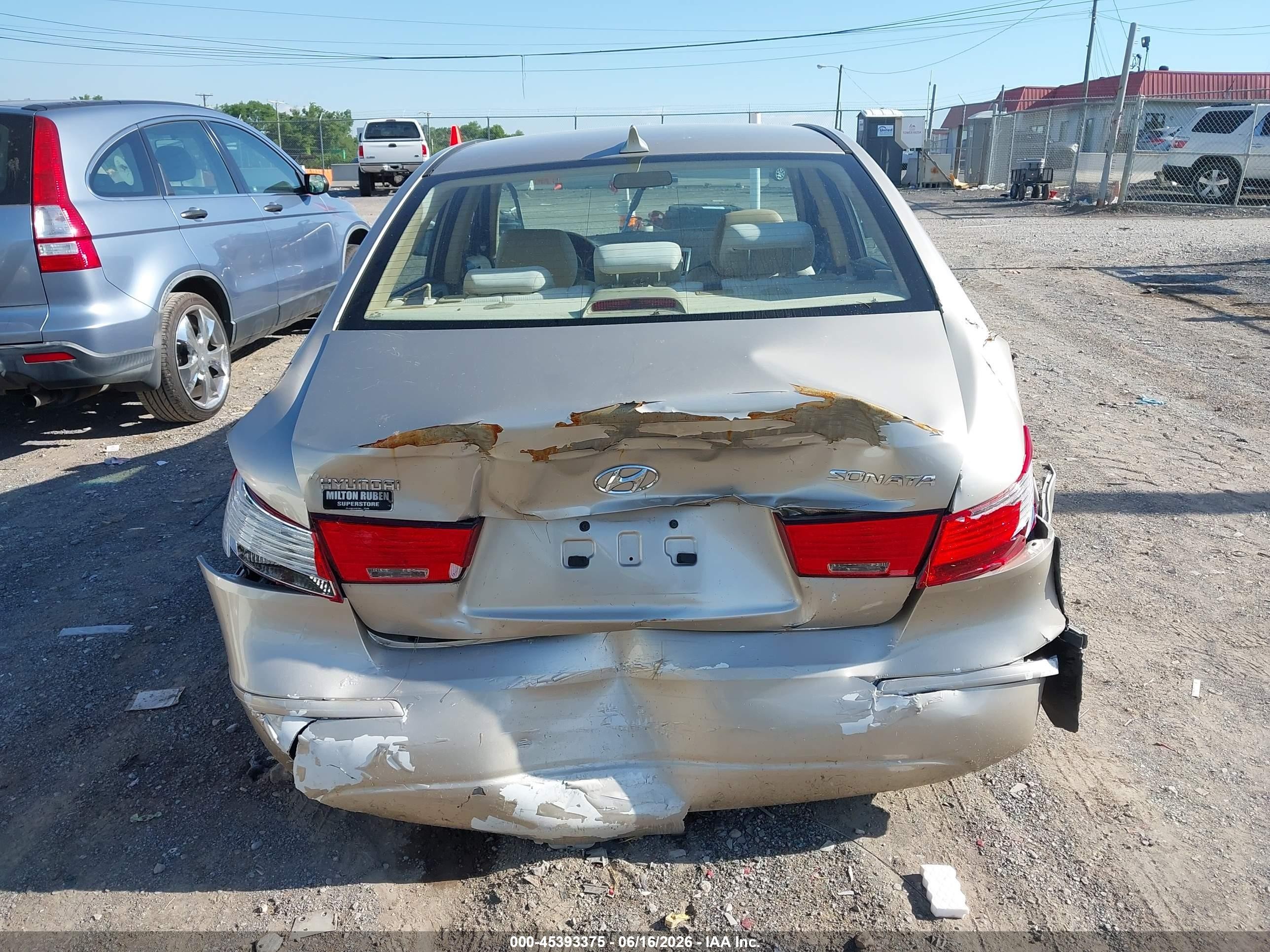 2009 Hyundai Sonata Gls Tan vin: 5NPET46C69H527935