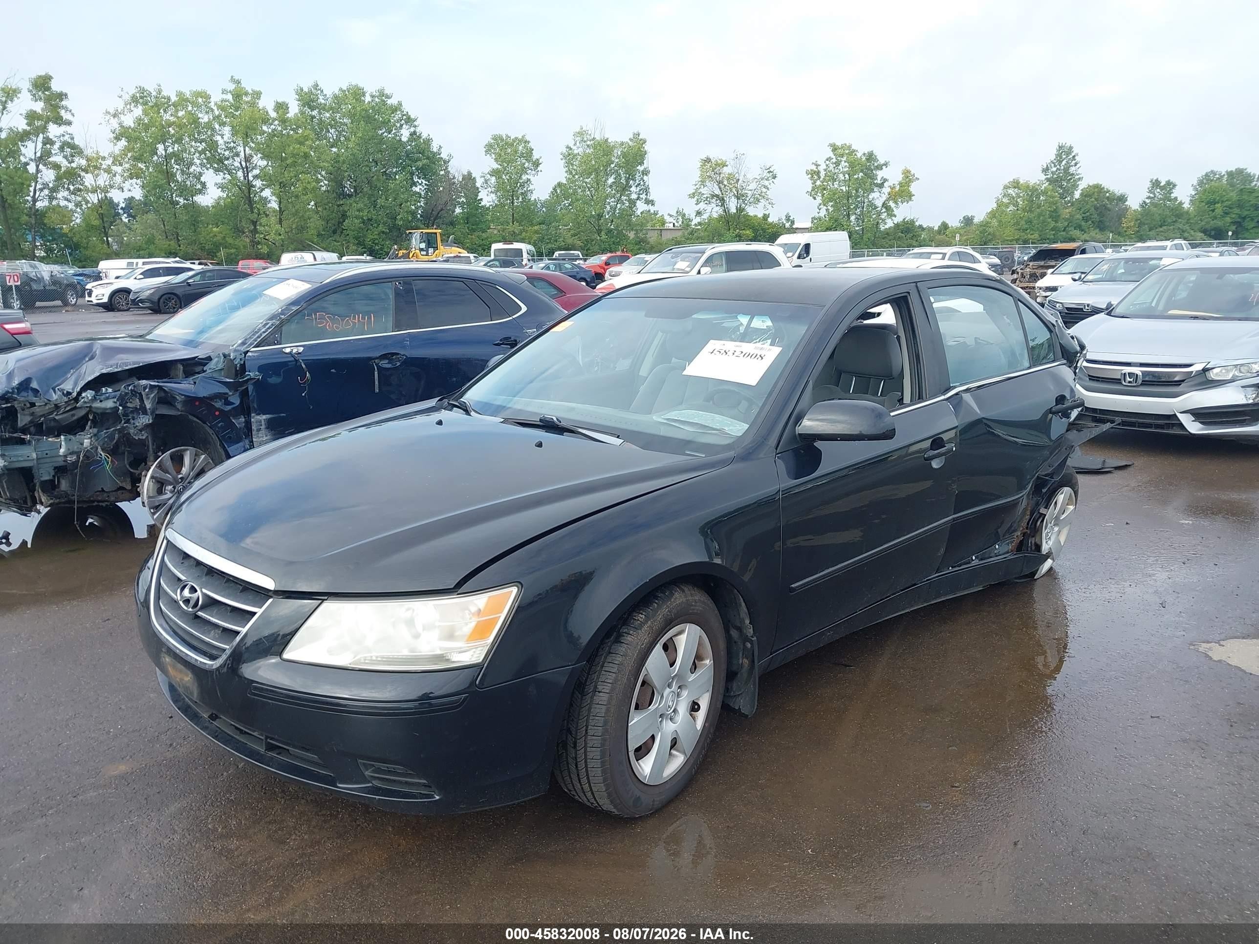 2009 Hyundai Sonata Gls Black vin: 5NPET46C69H542662