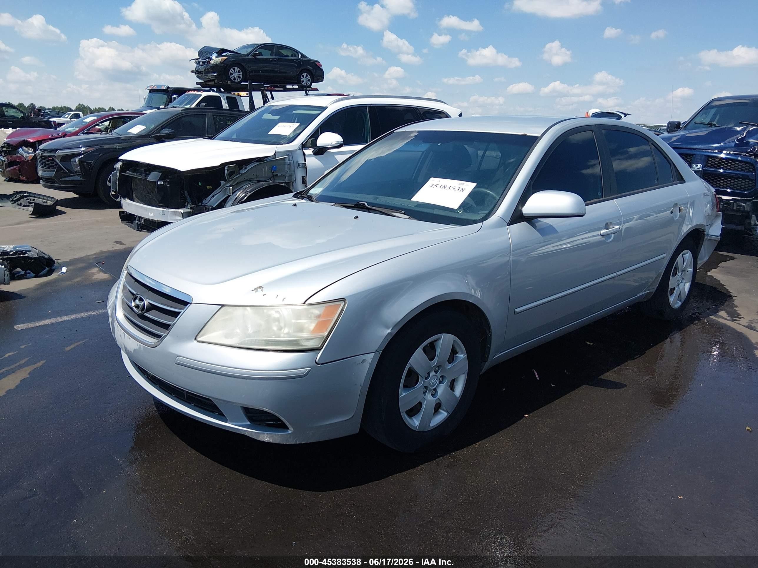 2009 Hyundai Sonata Gls Silver vin: 5NPET46C69H554682