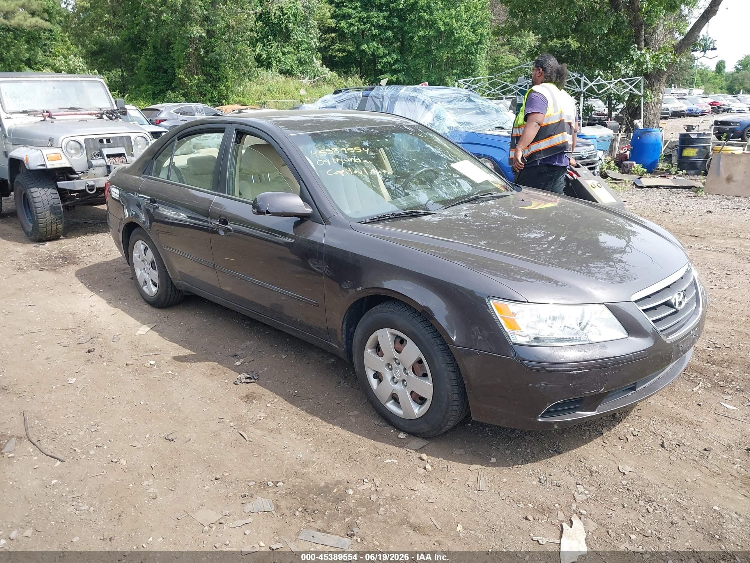 2009 Hyundai Sonata Gls Gray vin: 5NPET46C69H561048
