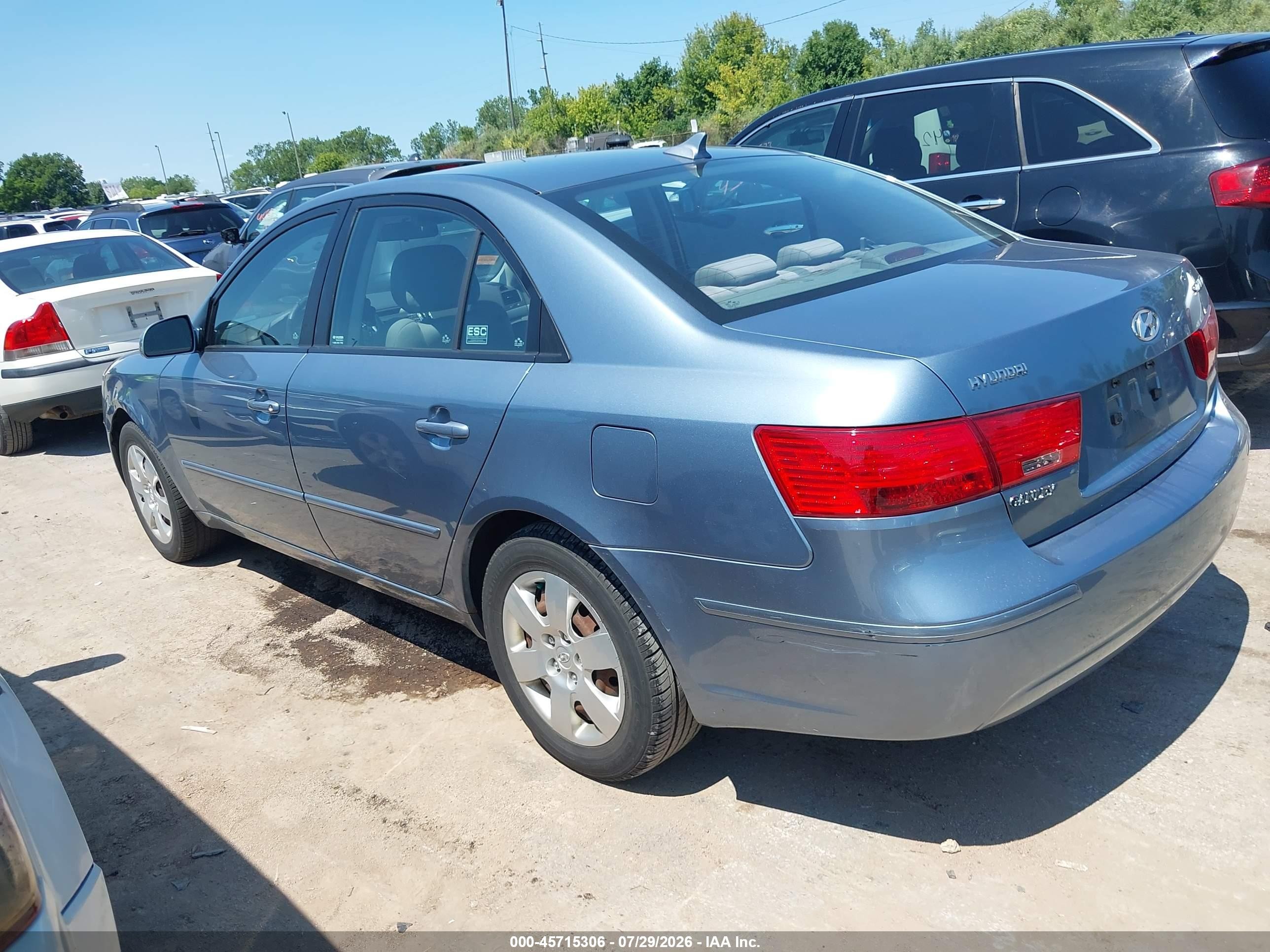 2009 Hyundai Sonata Gls Blue vin: 5NPET46C69H563298