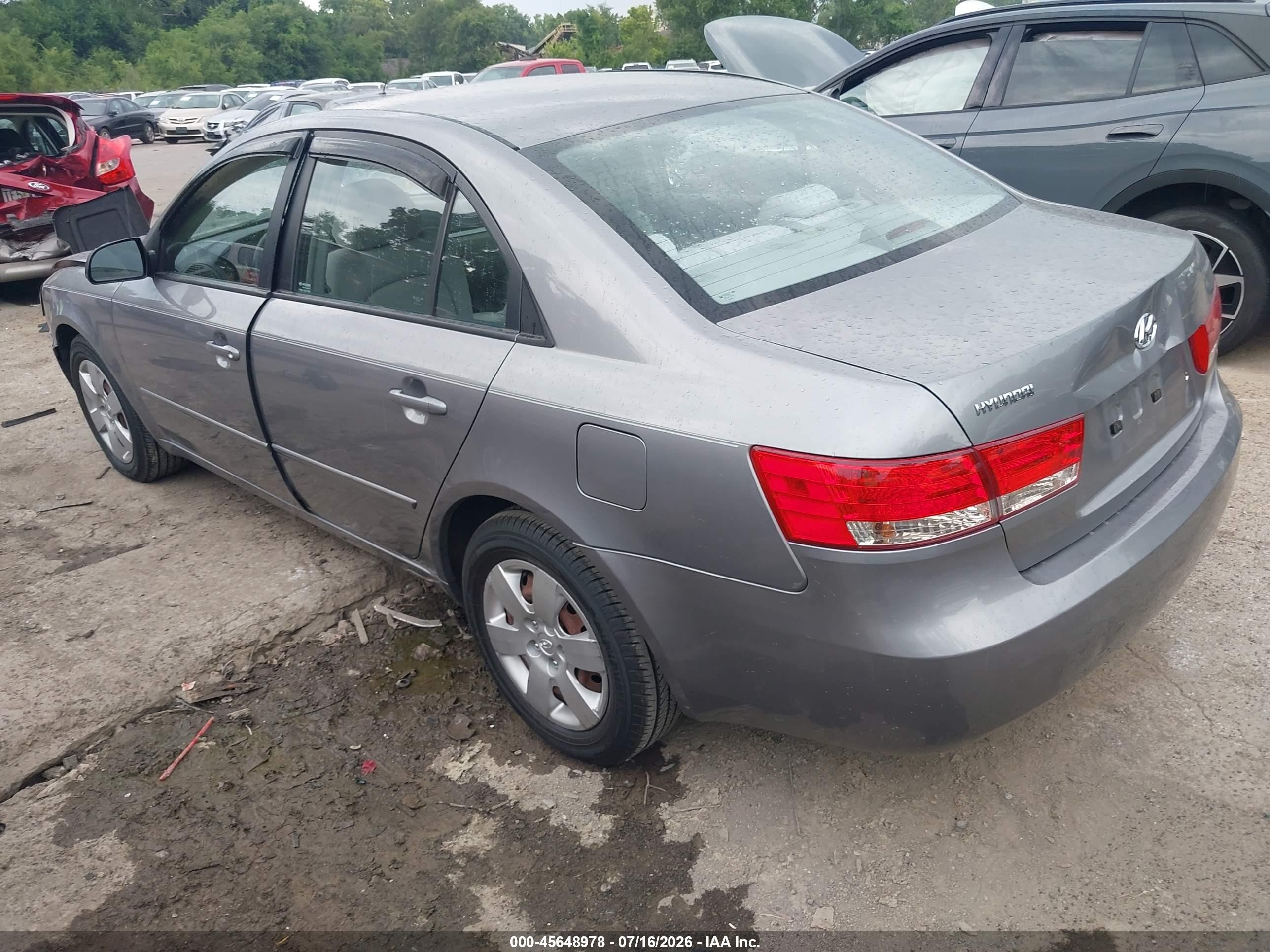 2006 Hyundai Sonata Gl Gray vin: 5NPET46C76H060990