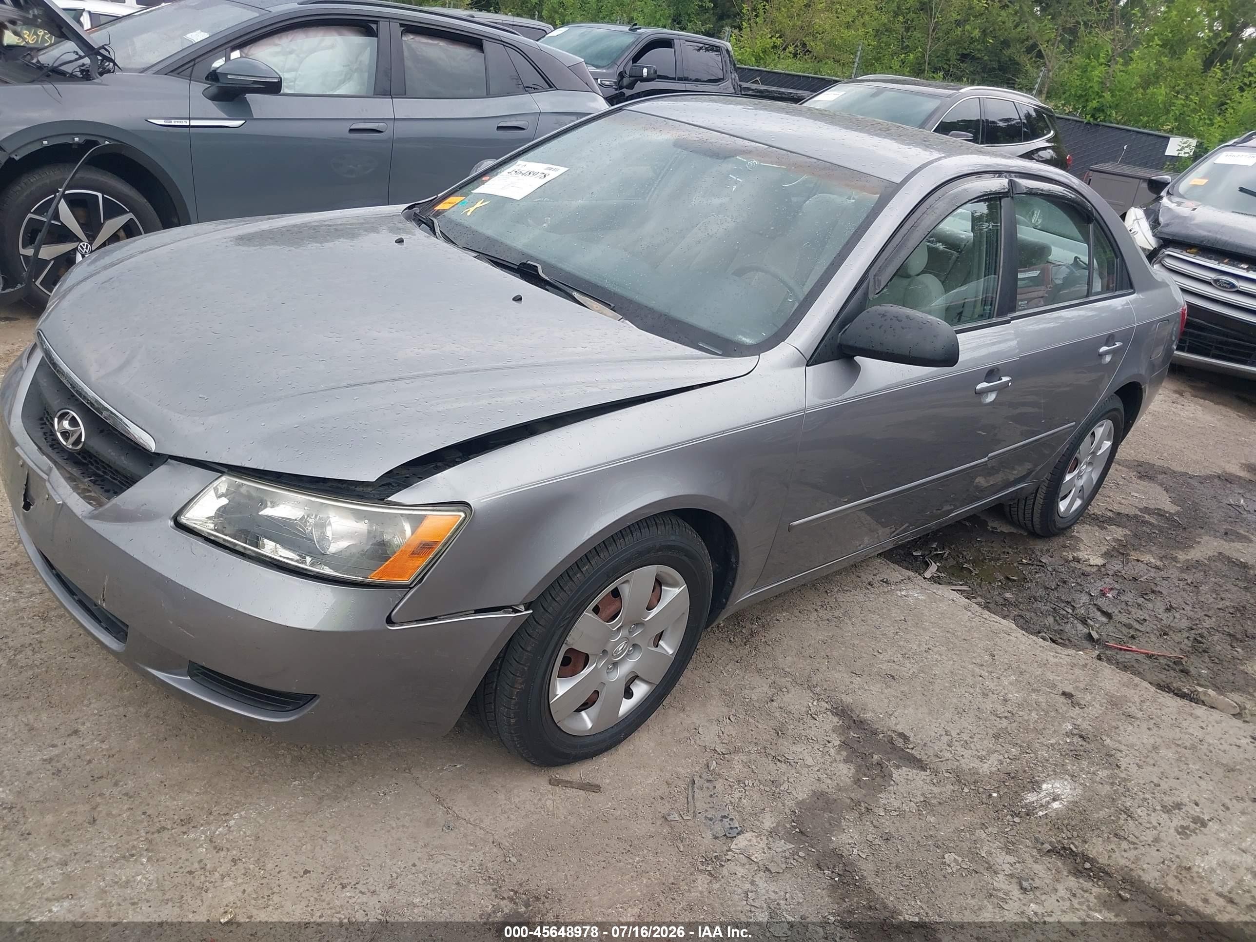 2006 Hyundai Sonata Gl Gray vin: 5NPET46C76H060990