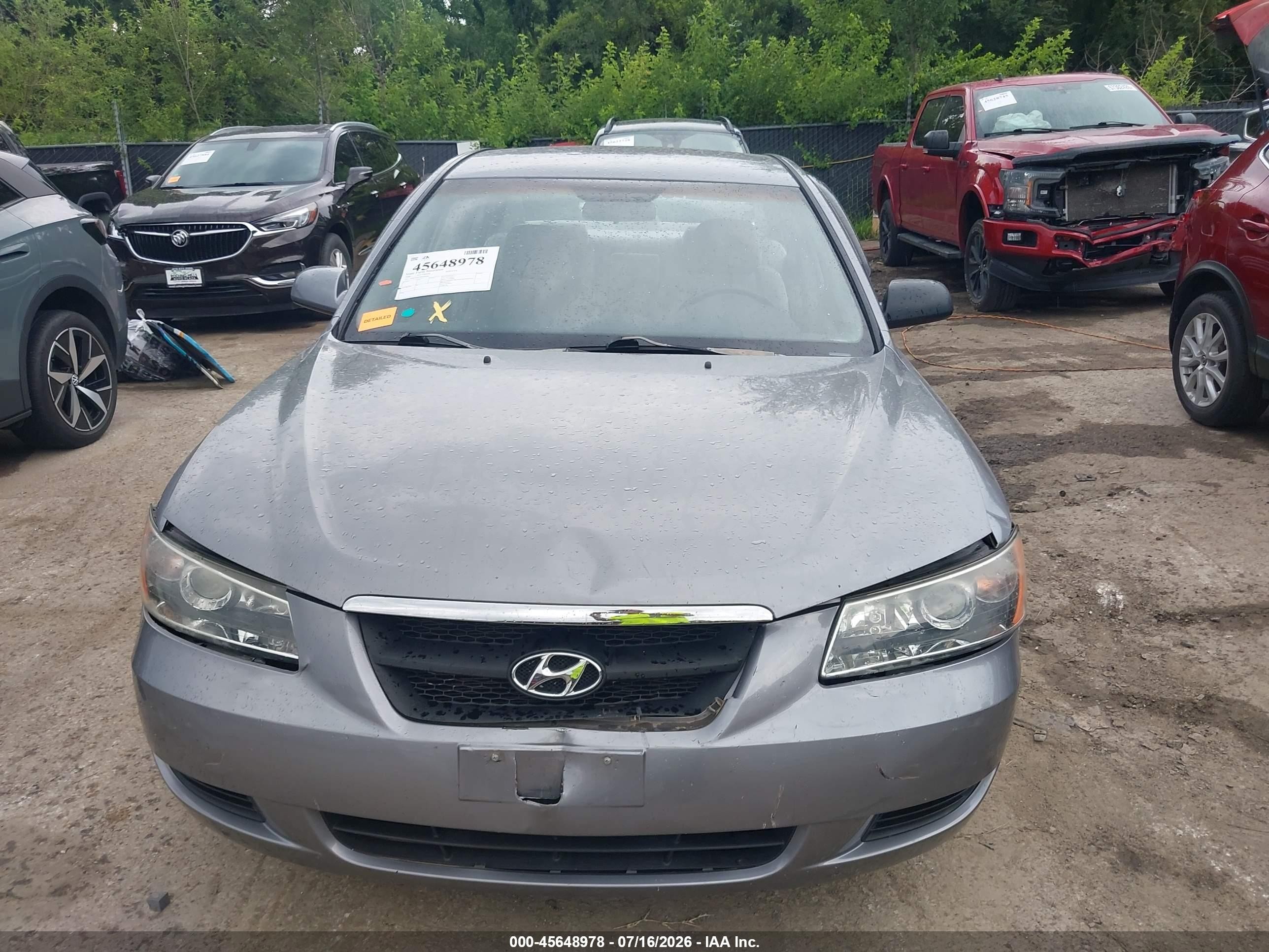 2006 Hyundai Sonata Gl Gray vin: 5NPET46C76H060990