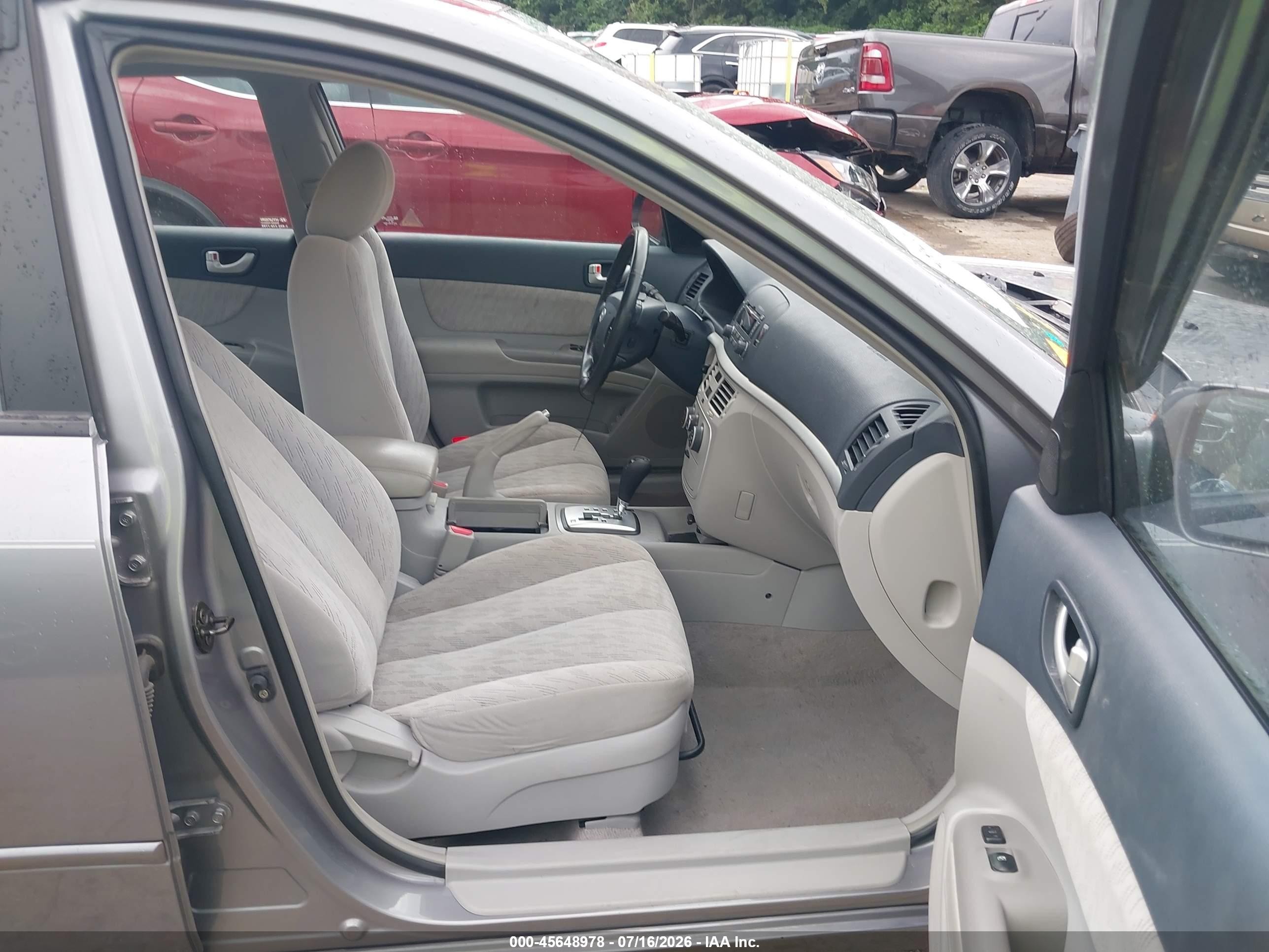 2006 Hyundai Sonata Gl Gray vin: 5NPET46C76H060990