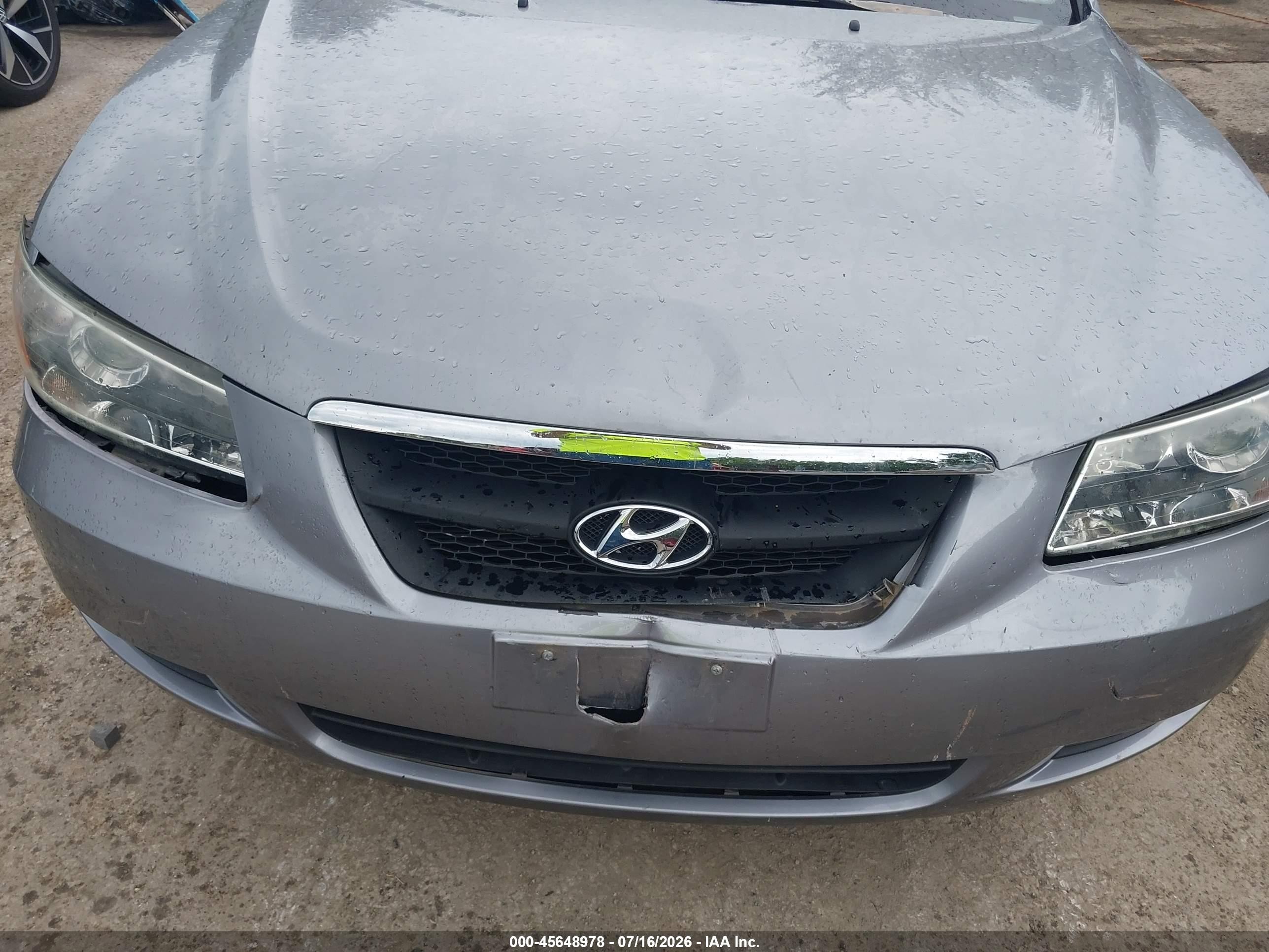 2006 Hyundai Sonata Gl Gray vin: 5NPET46C76H060990