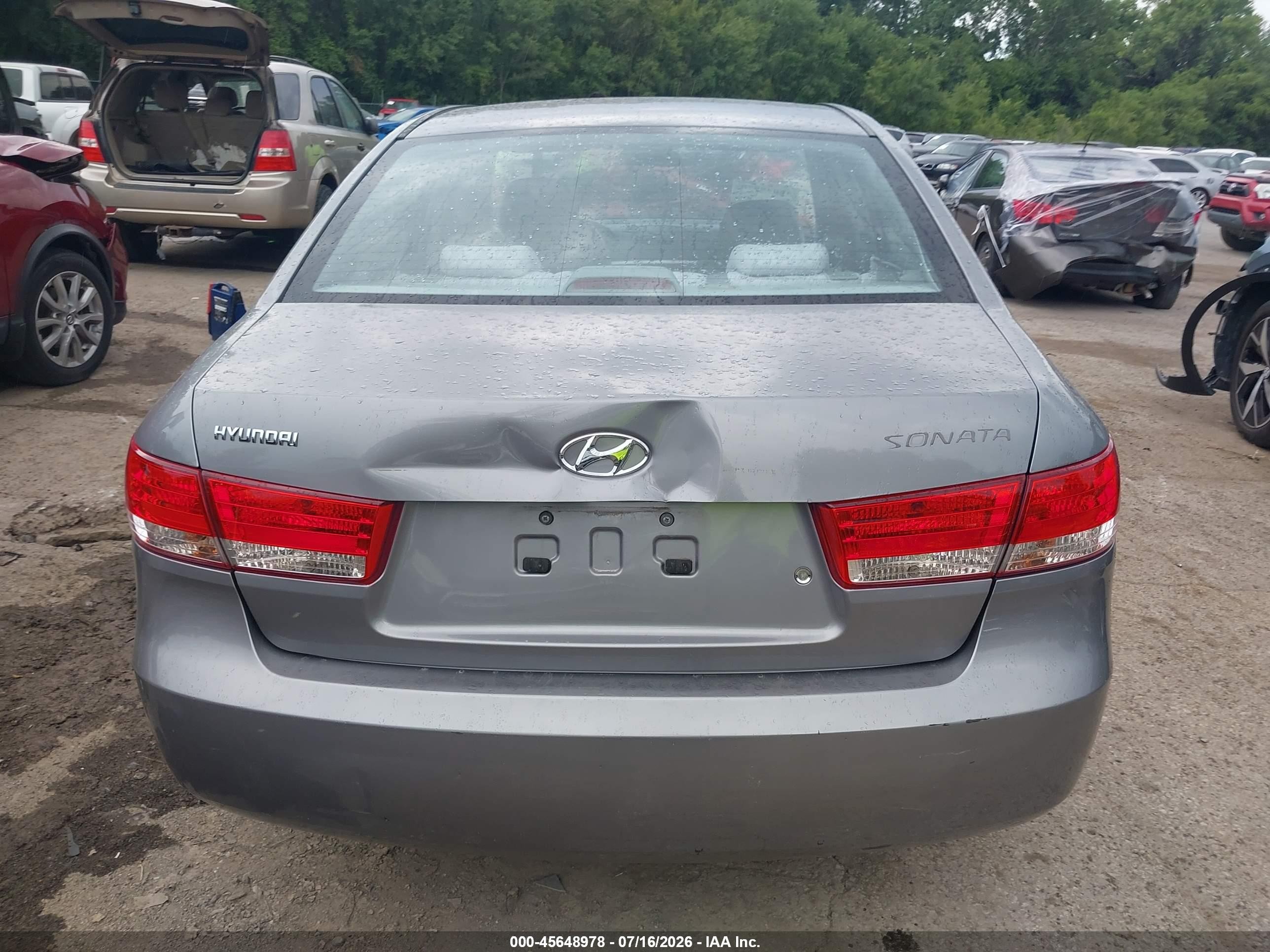 2006 Hyundai Sonata Gl Gray vin: 5NPET46C76H060990