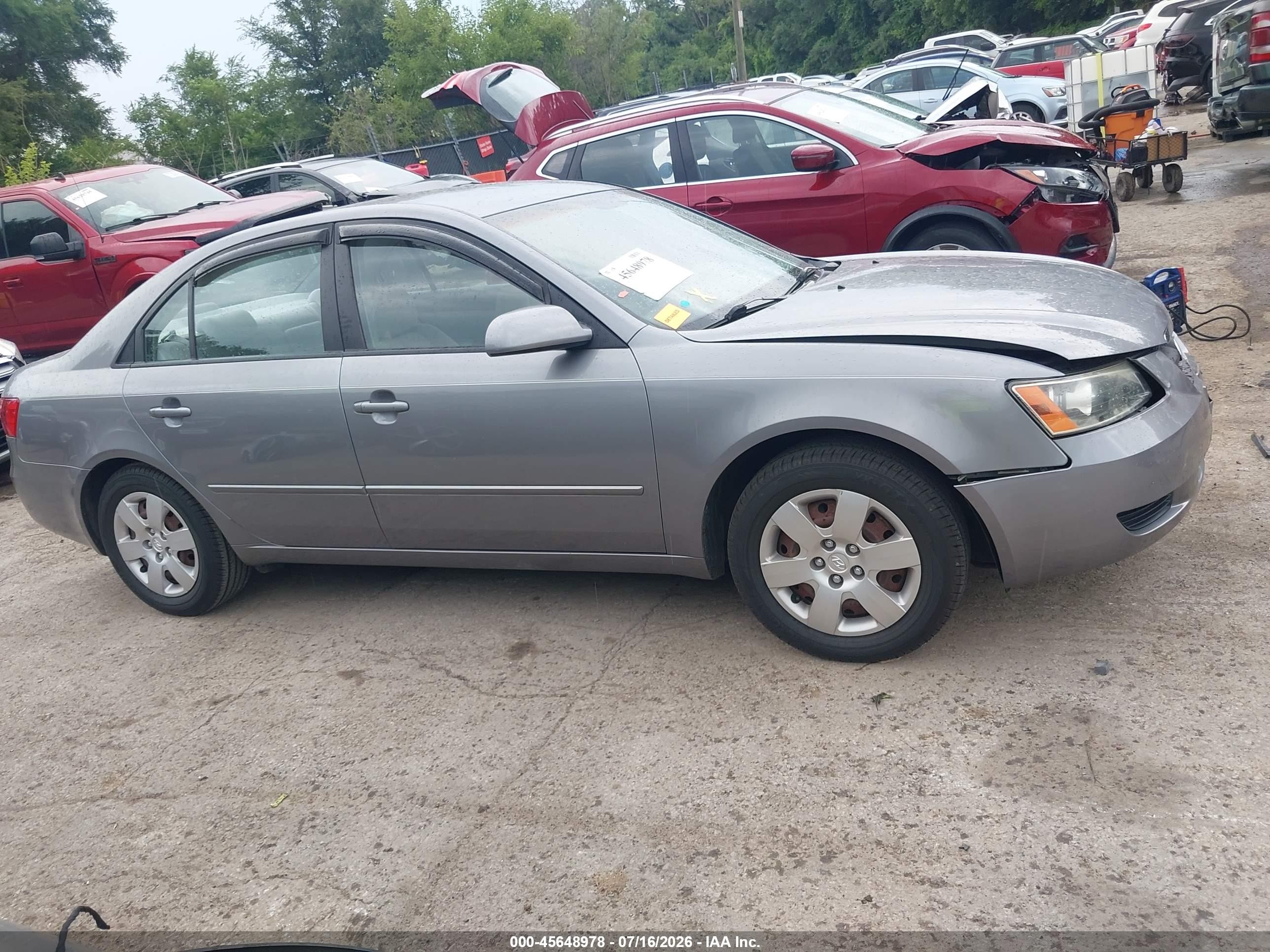 2006 Hyundai Sonata Gl Gray vin: 5NPET46C76H060990