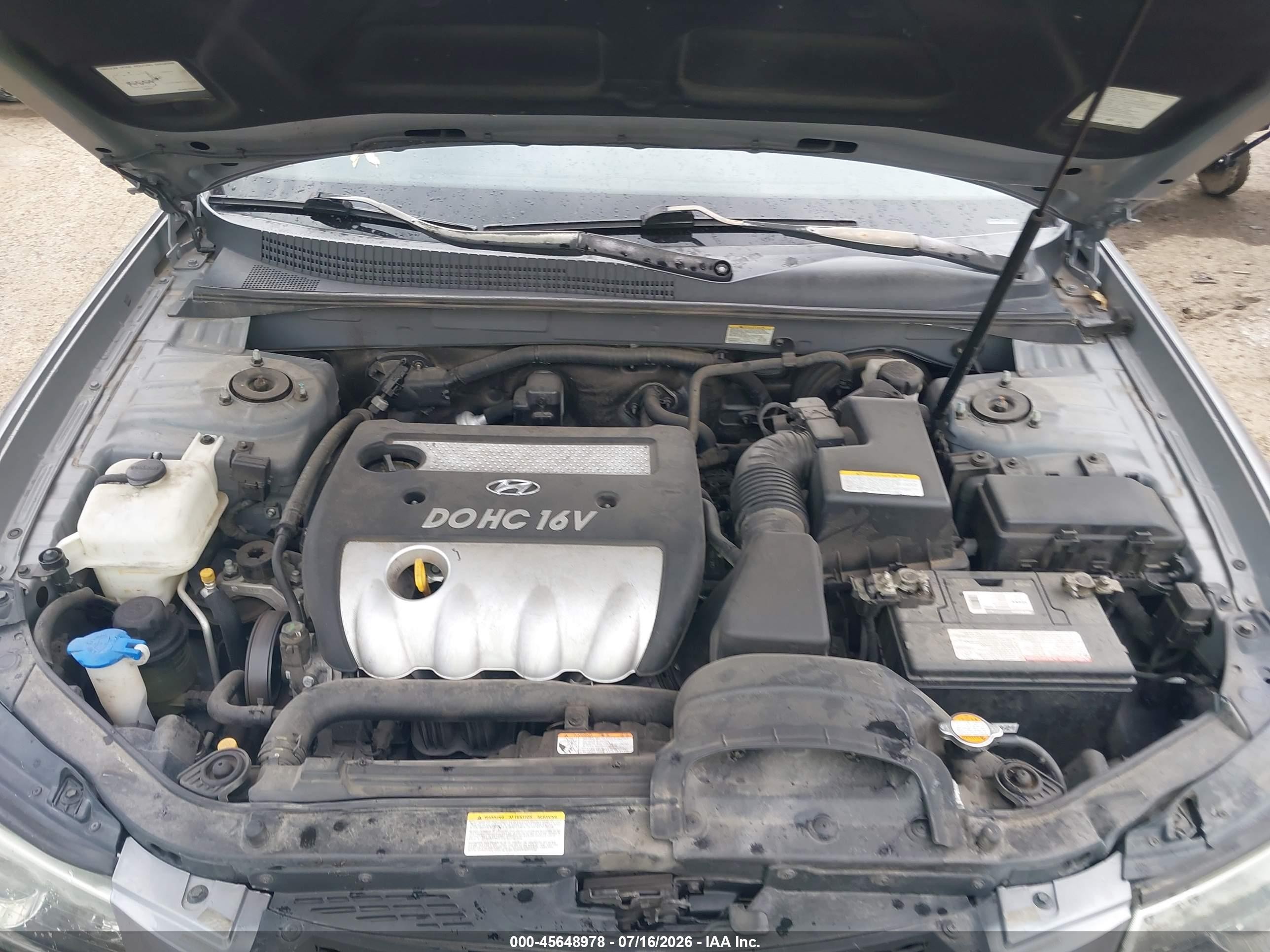 2006 Hyundai Sonata Gl Gray vin: 5NPET46C76H060990