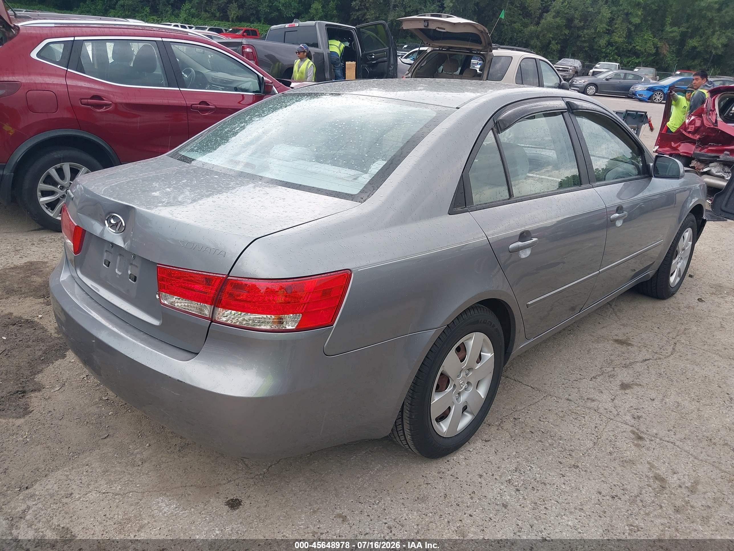 2006 Hyundai Sonata Gl Gray vin: 5NPET46C76H060990