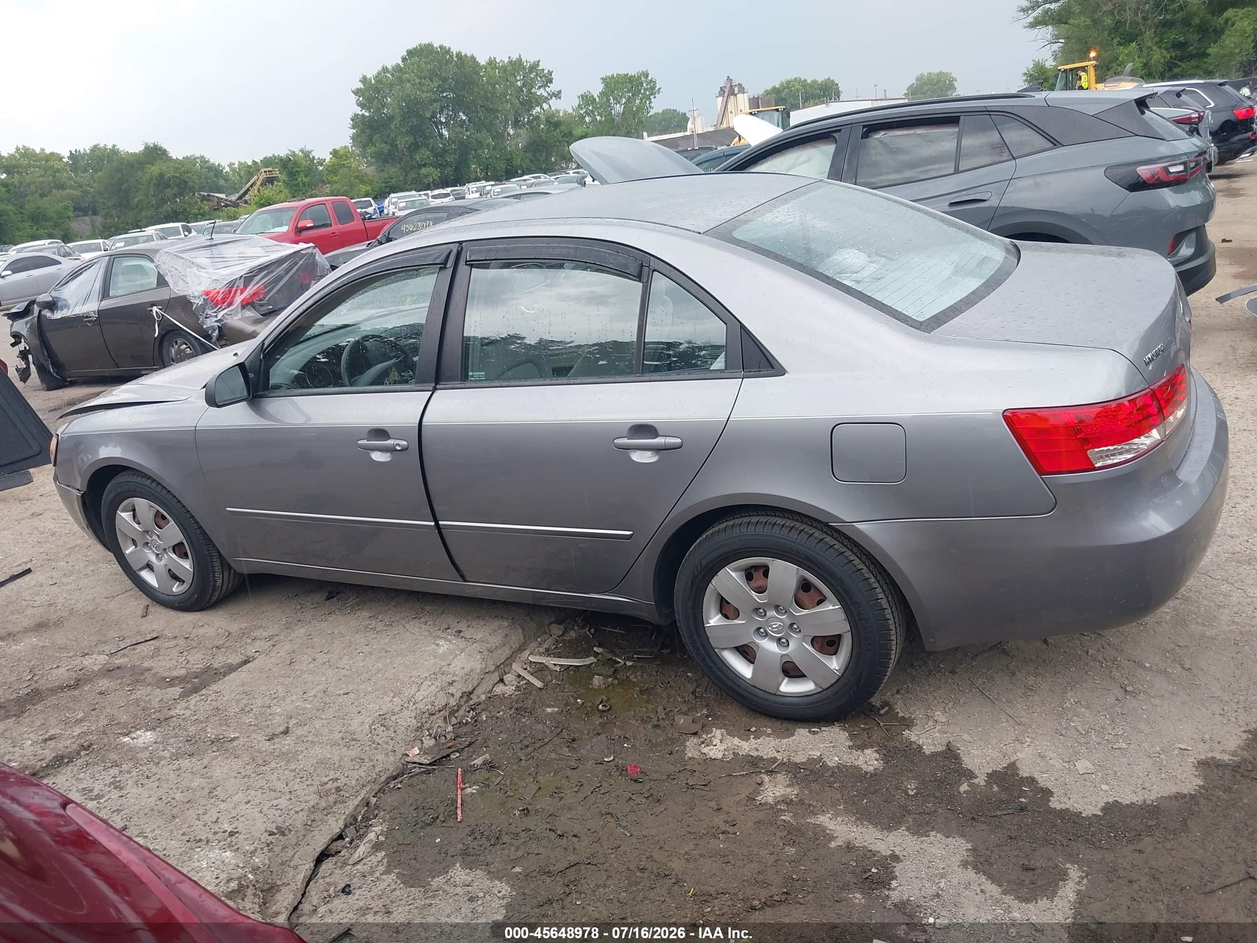 2006 Hyundai Sonata Gl Gray vin: 5NPET46C76H060990