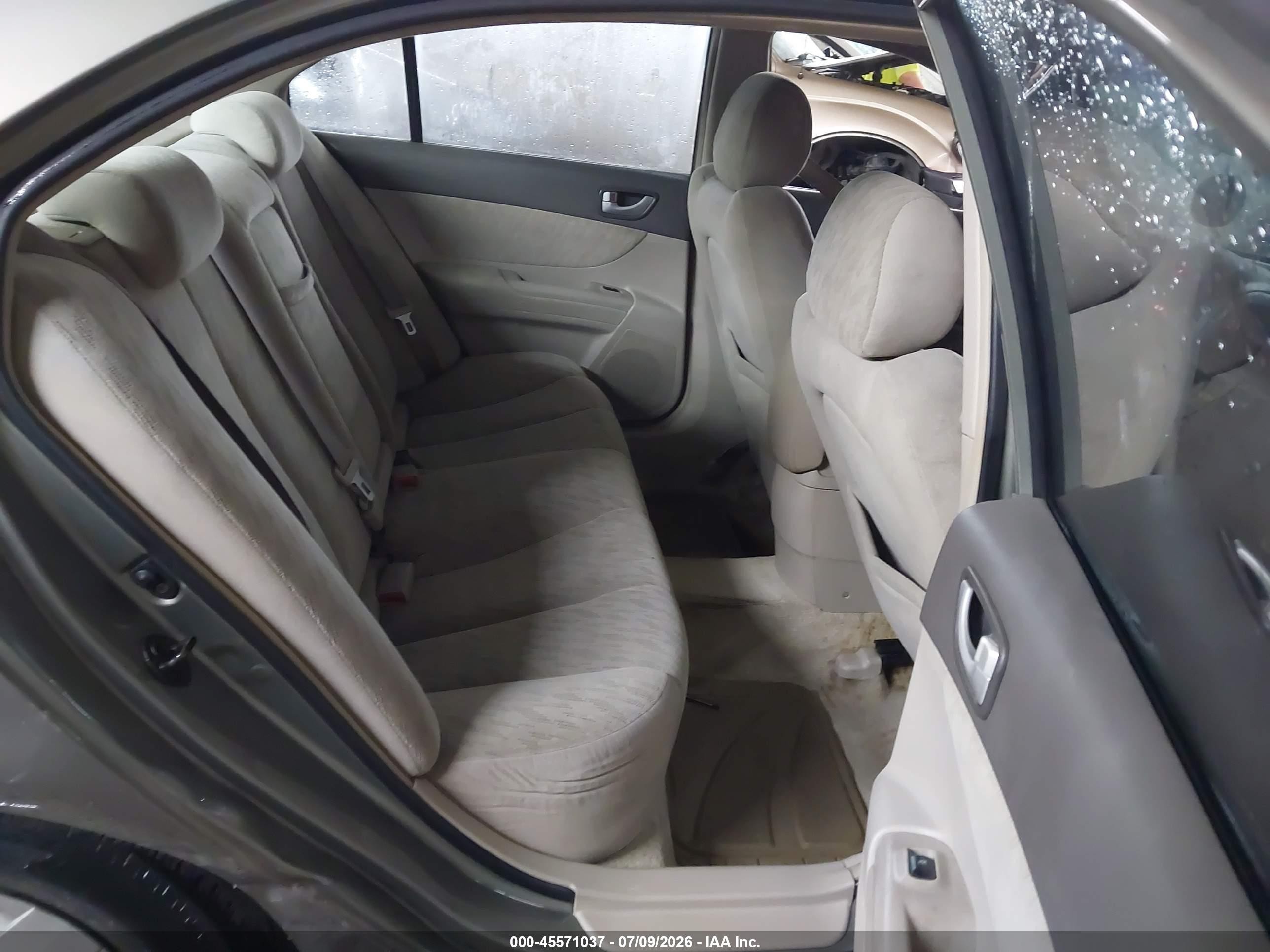 2007 Hyundai Sonata Gls/gls W/xm Cream vin: 5NPET46C77H187837