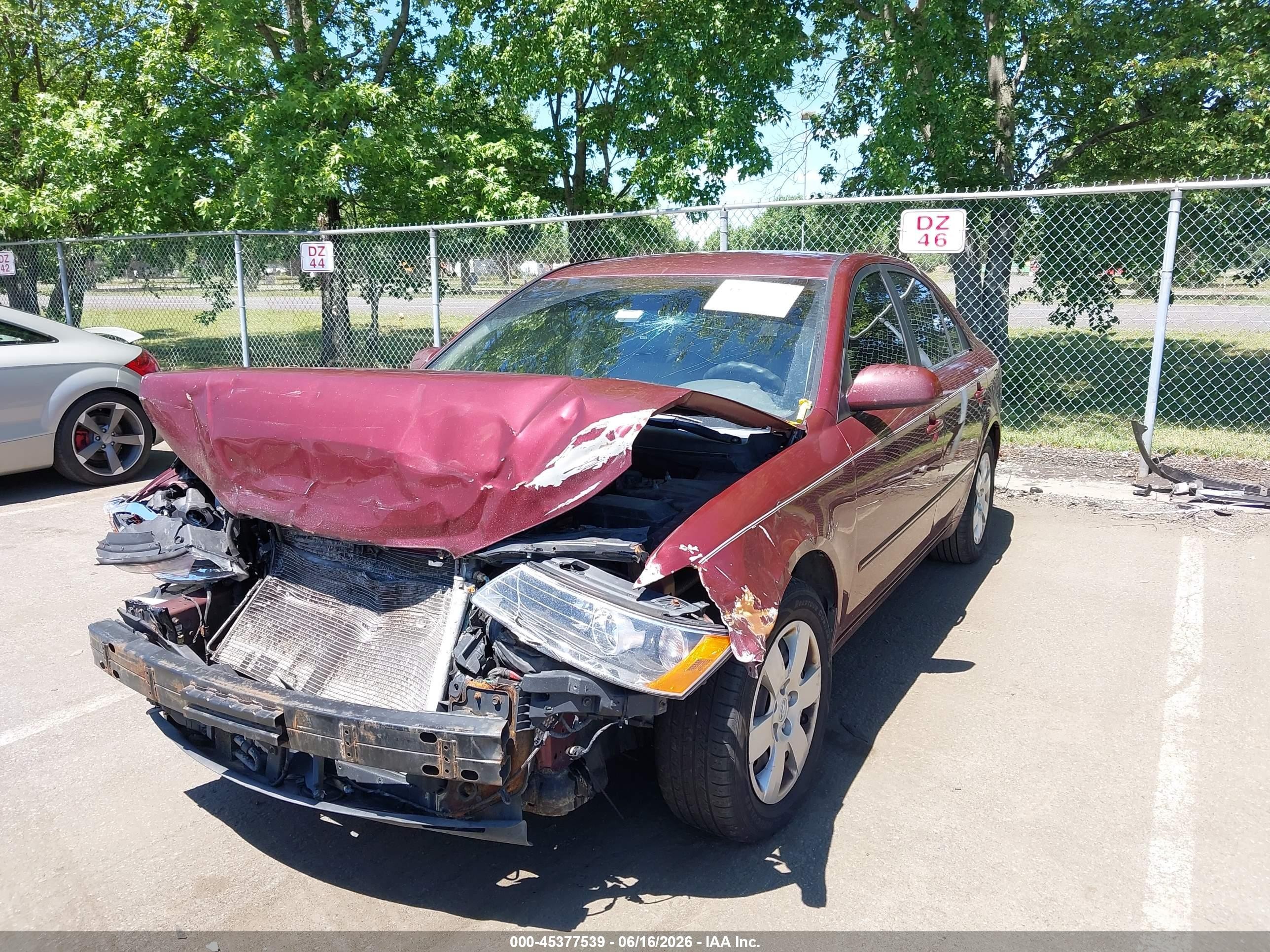 2008 Hyundai Sonata Gls Burgundy vin: 5NPET46C78H301627