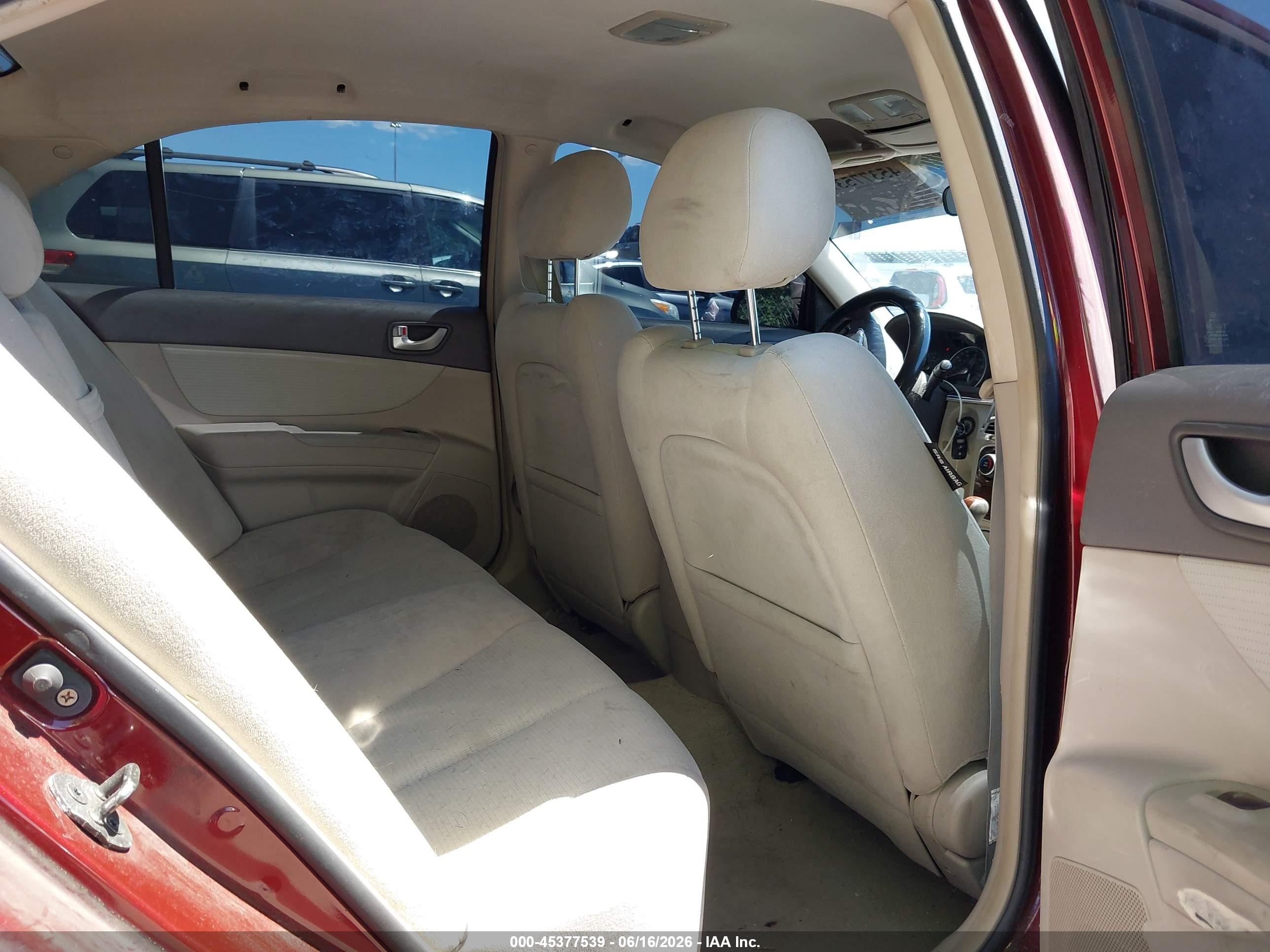 2008 Hyundai Sonata Gls Burgundy vin: 5NPET46C78H301627