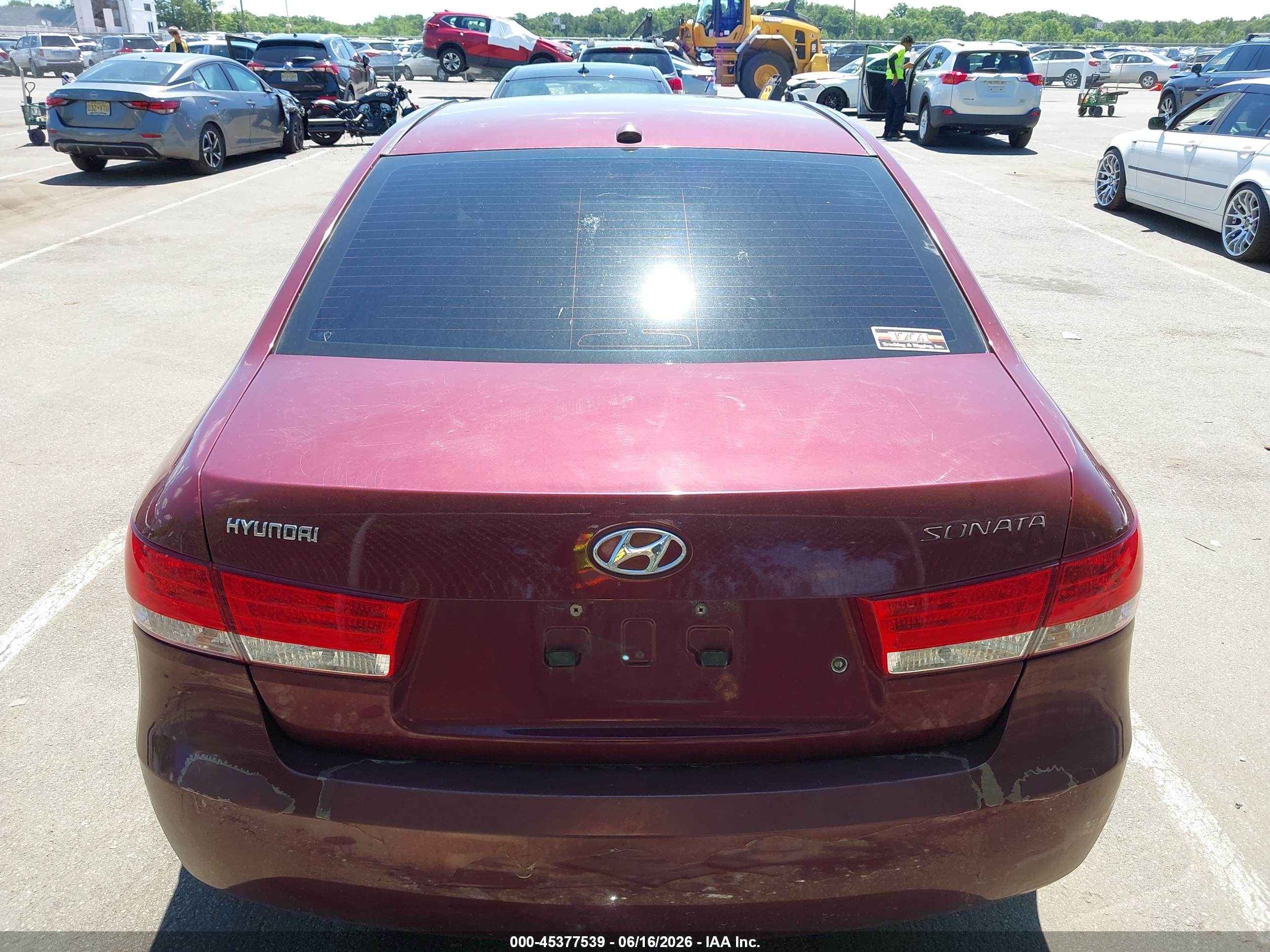 2008 Hyundai Sonata Gls Burgundy vin: 5NPET46C78H301627