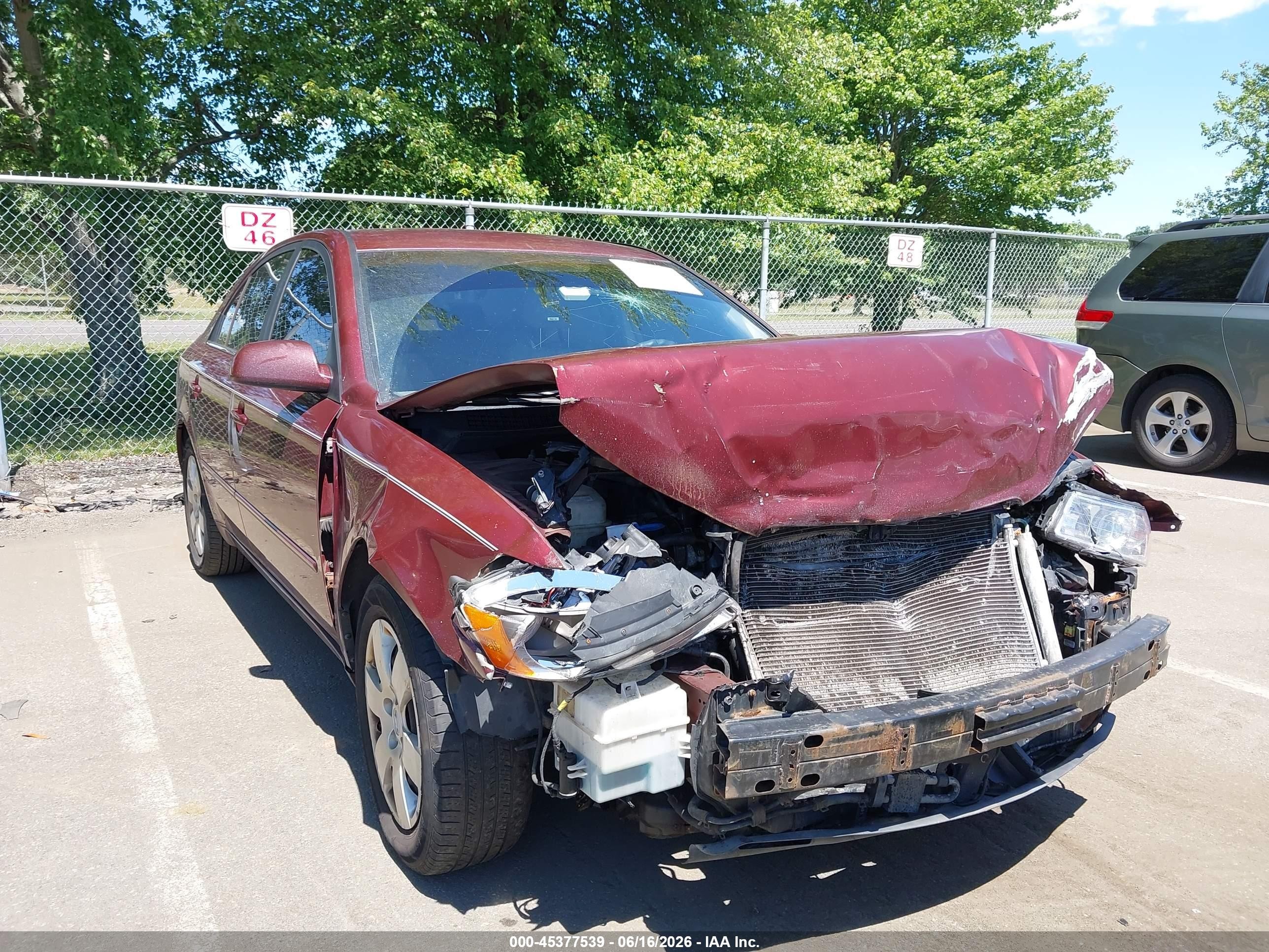 2008 Hyundai Sonata Gls Burgundy vin: 5NPET46C78H301627