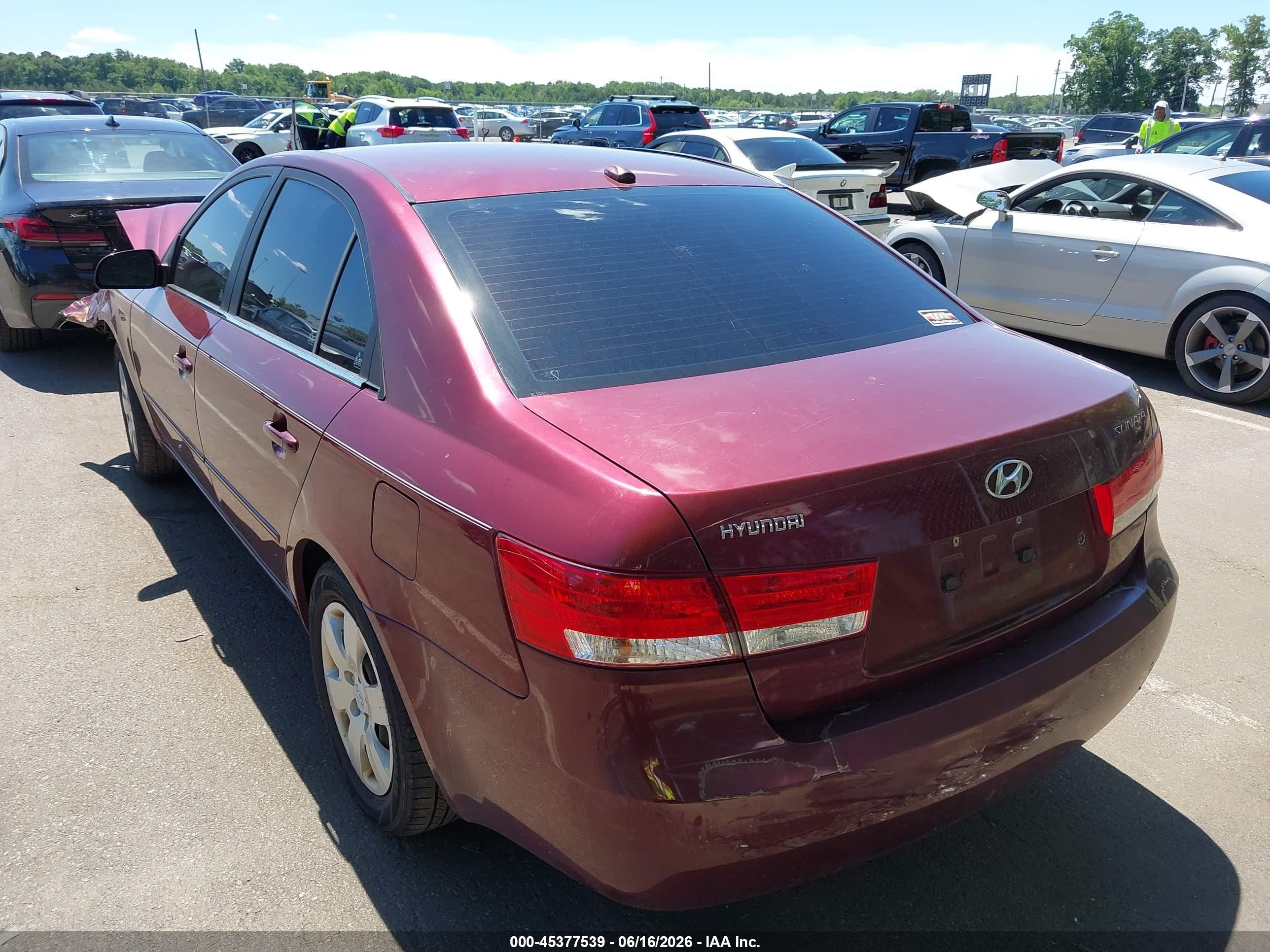 2008 Hyundai Sonata Gls Burgundy vin: 5NPET46C78H301627