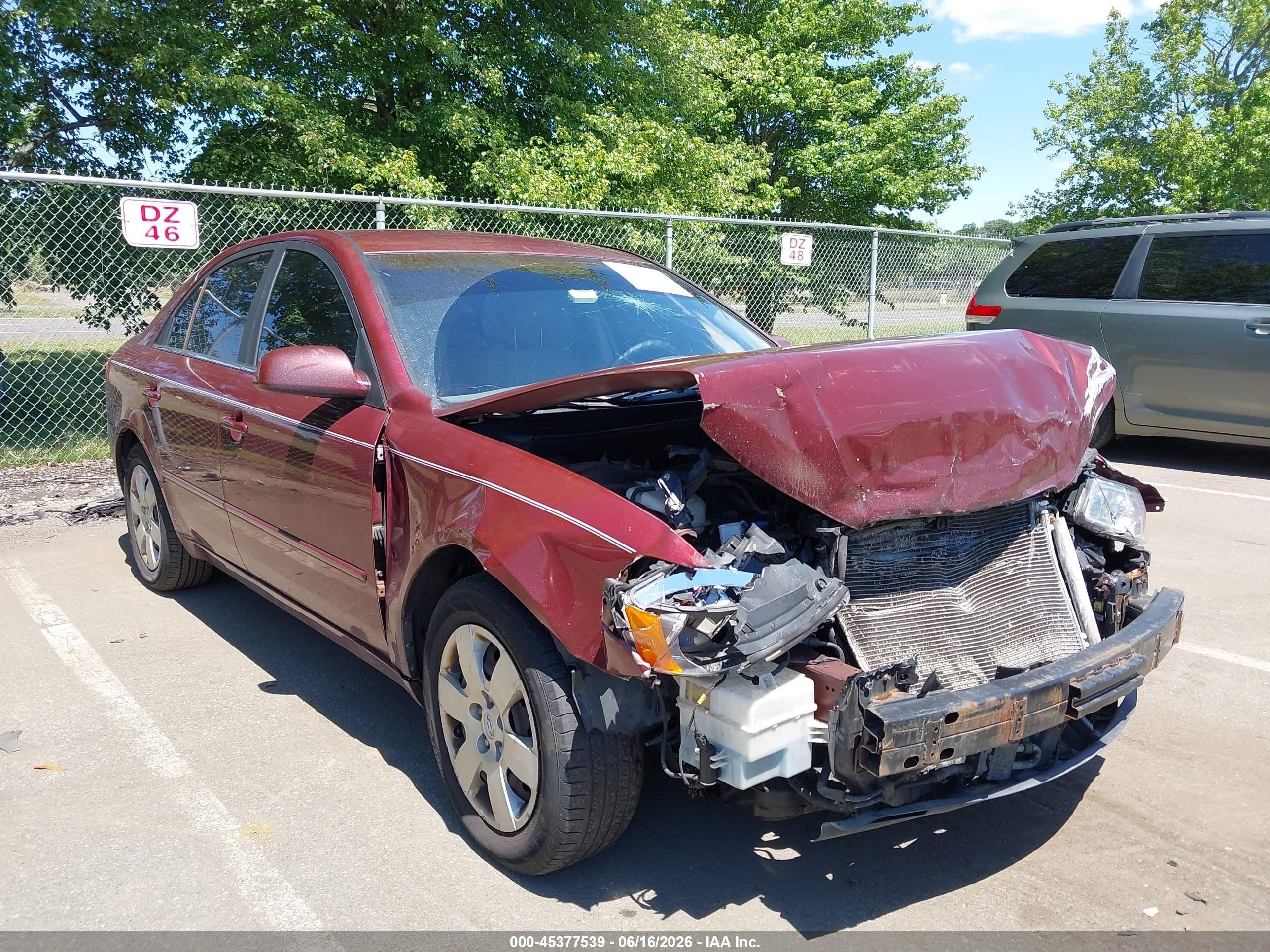2008 Hyundai Sonata Gls Burgundy vin: 5NPET46C78H301627
