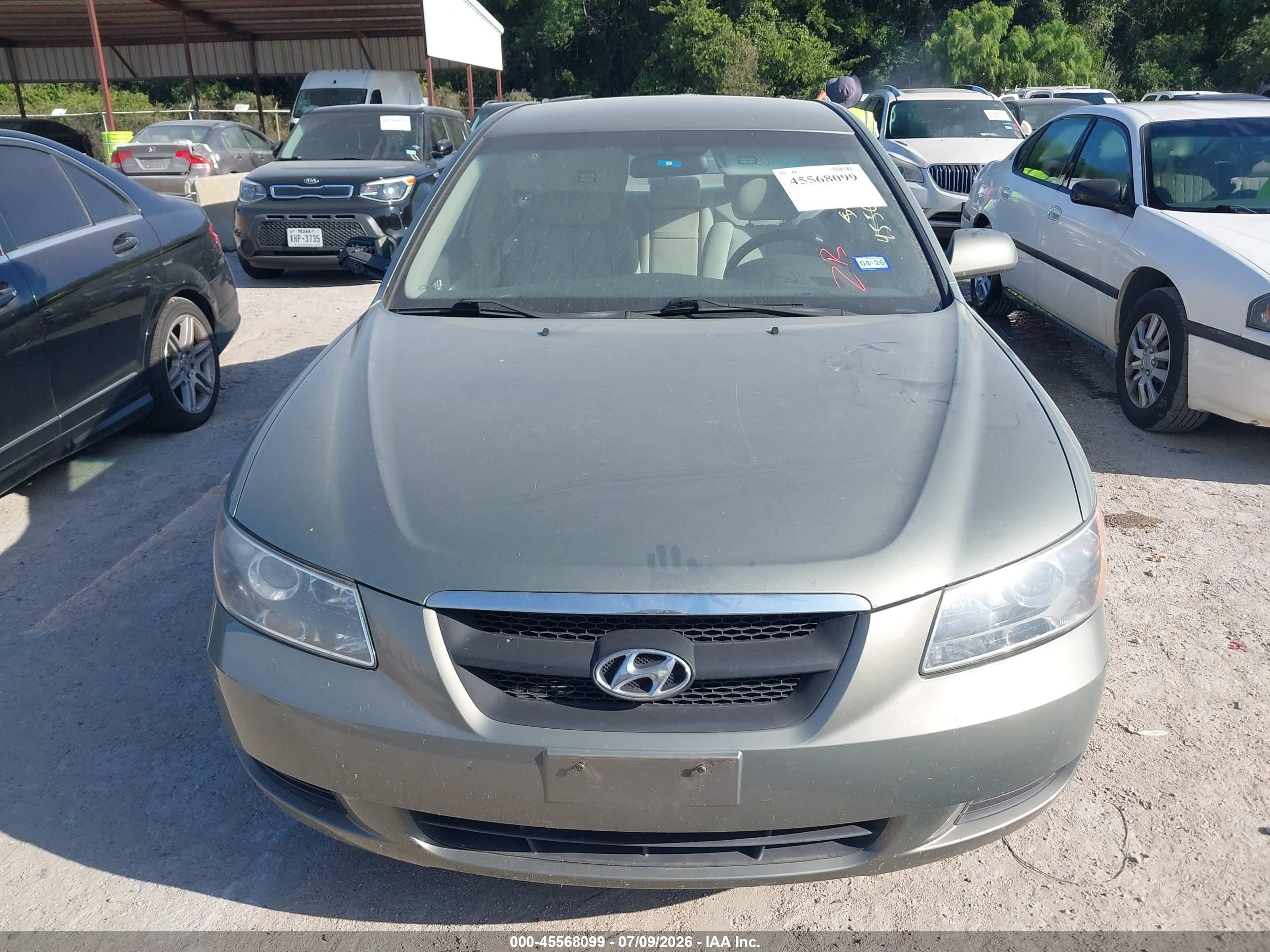 2008 Hyundai Sonata Gls Green vin: 5NPET46C78H386937