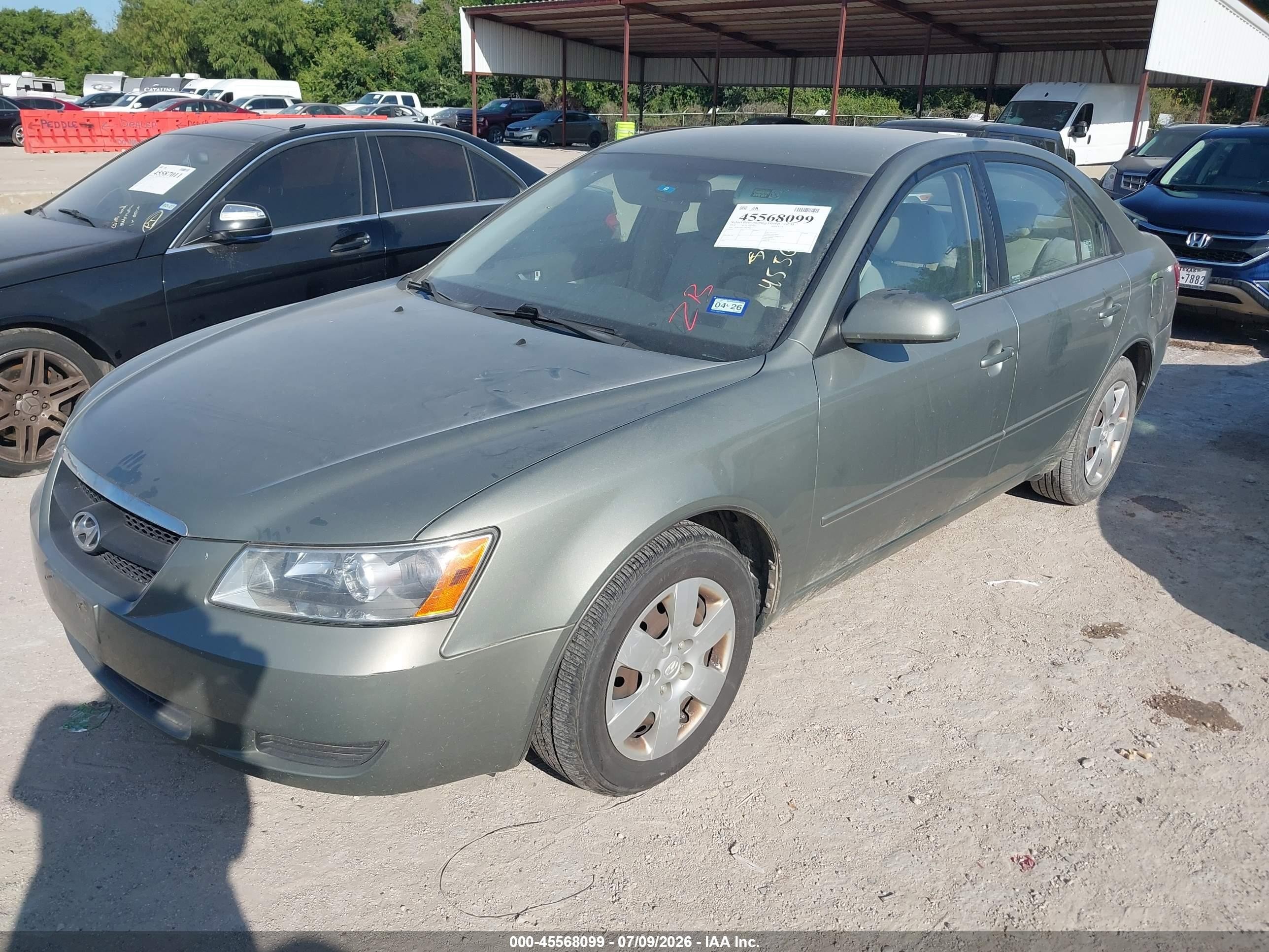2008 Hyundai Sonata Gls Green vin: 5NPET46C78H386937