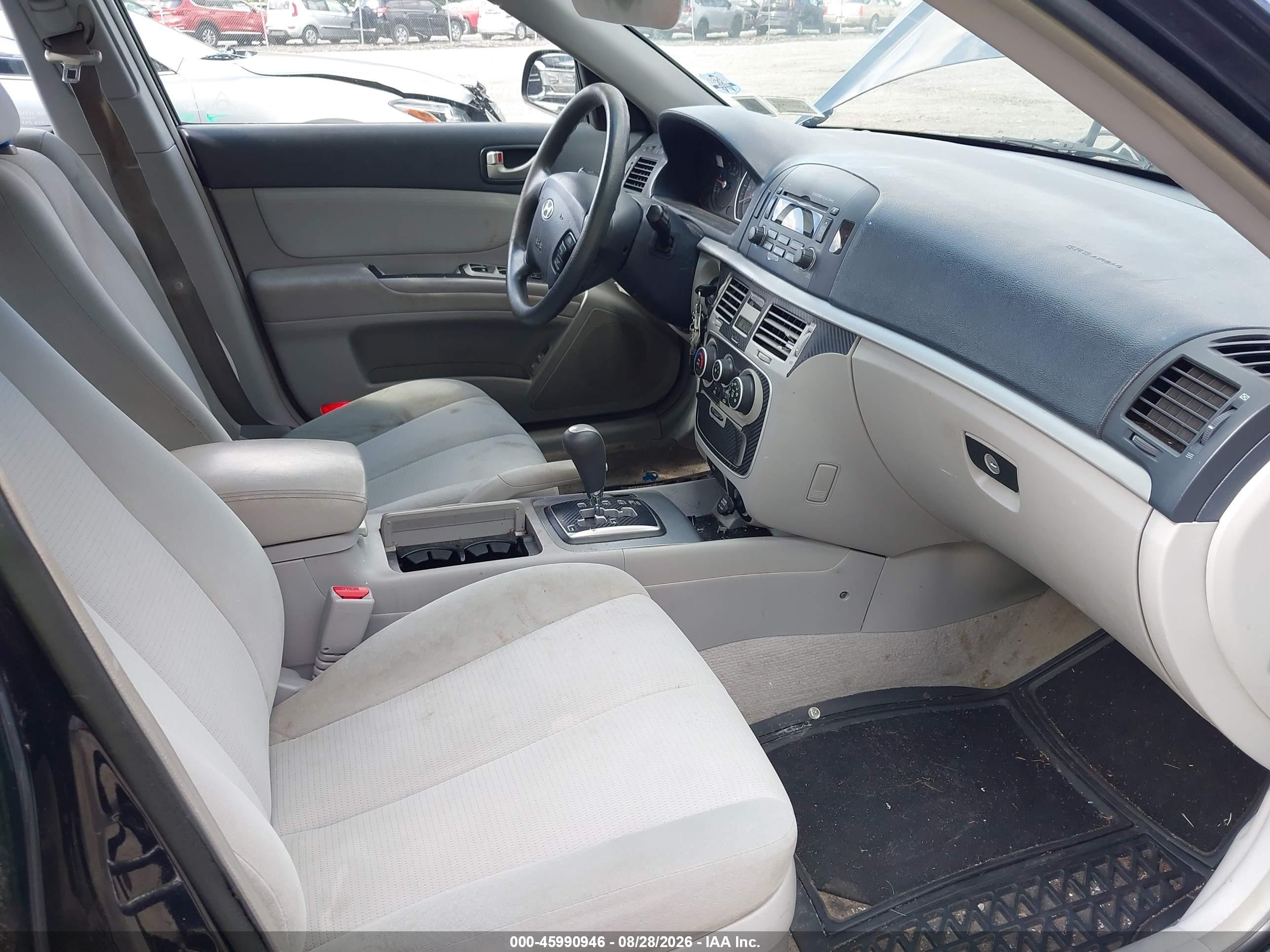 2008 Hyundai Sonata Gls Black vin: 5NPET46C78H387747