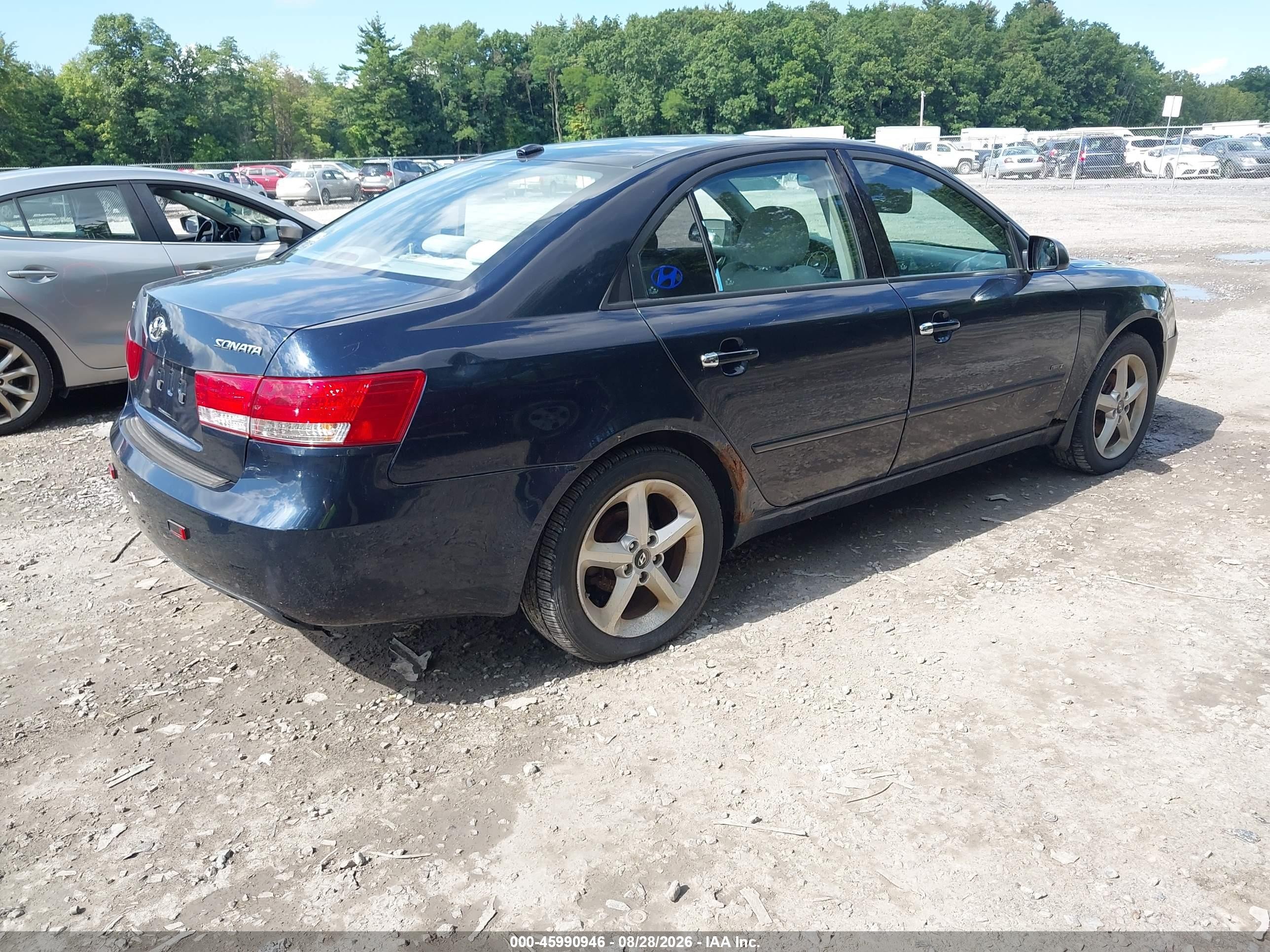 2008 Hyundai Sonata Gls Black vin: 5NPET46C78H387747