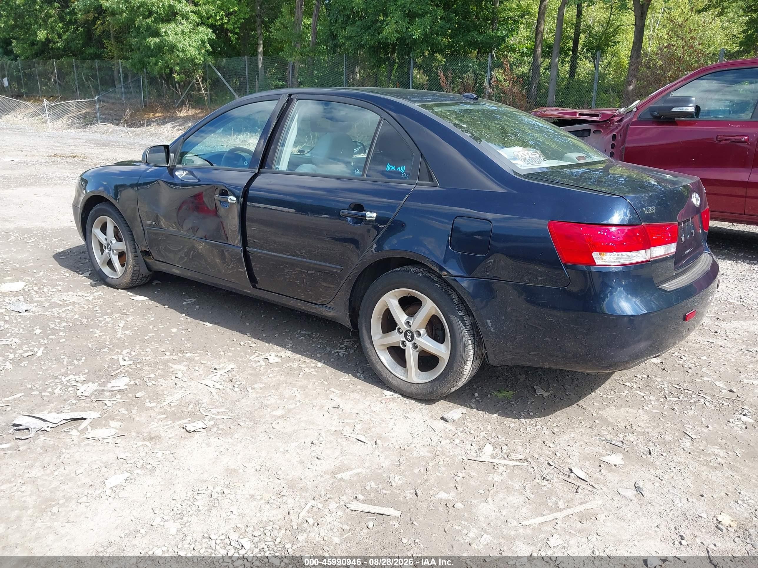 2008 Hyundai Sonata Gls Black vin: 5NPET46C78H387747