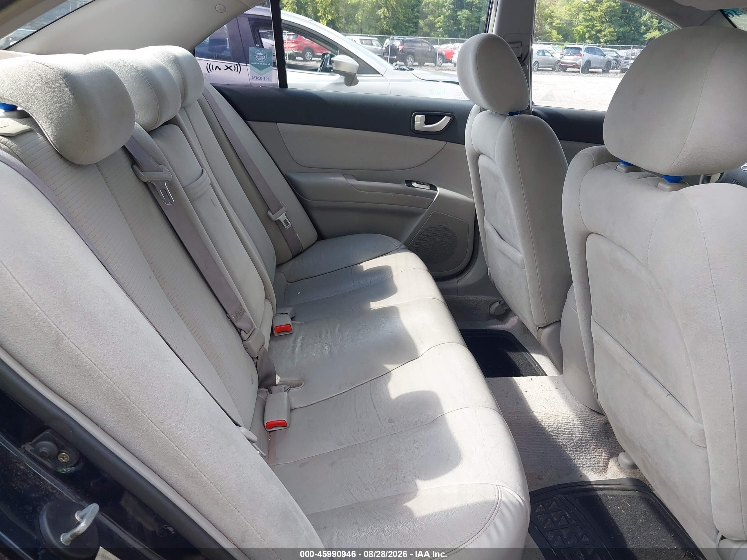 2008 Hyundai Sonata Gls Black vin: 5NPET46C78H387747