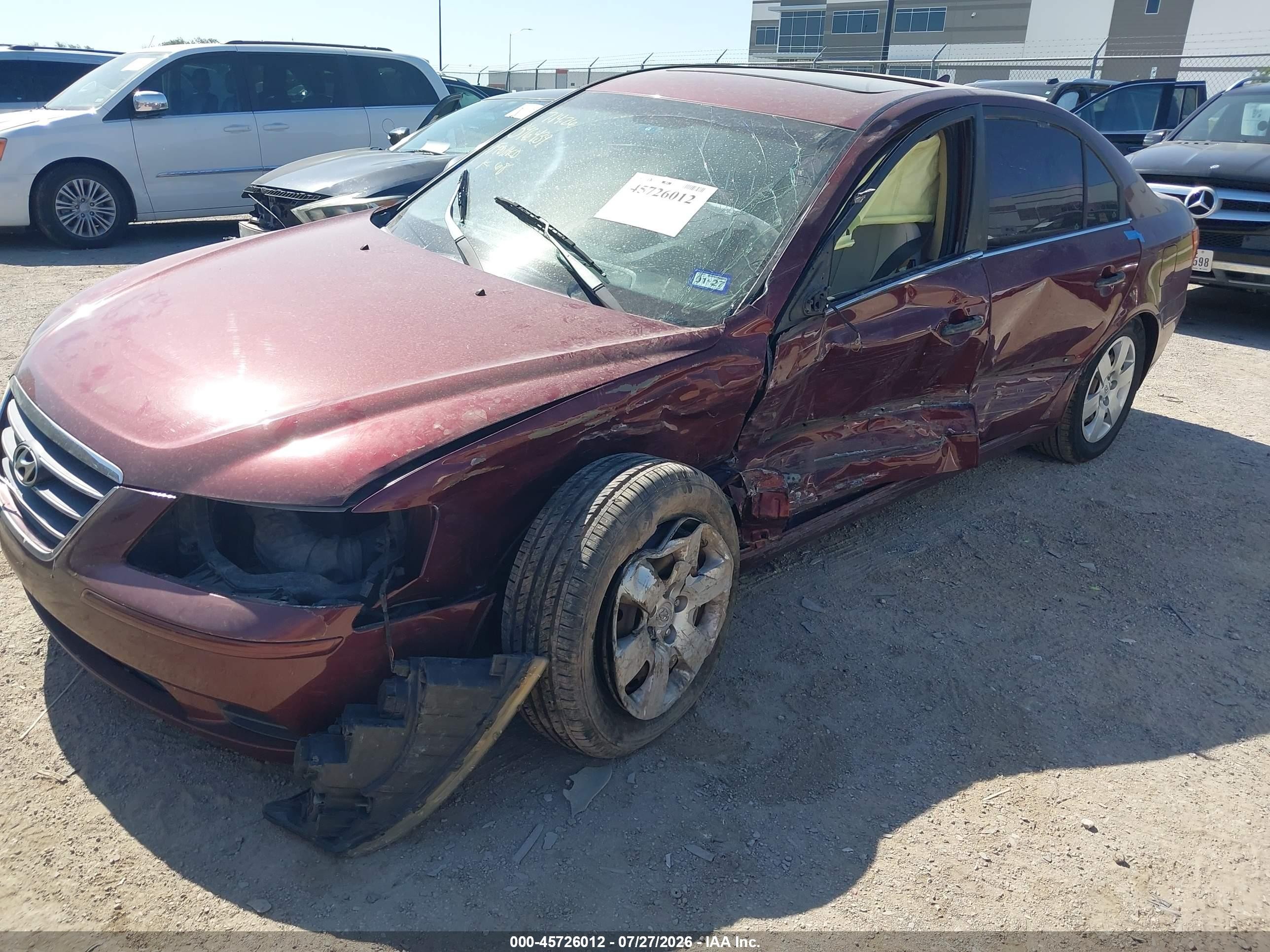 2009 Hyundai Sonata Gls Burgundy vin: 5NPET46C79H407352
