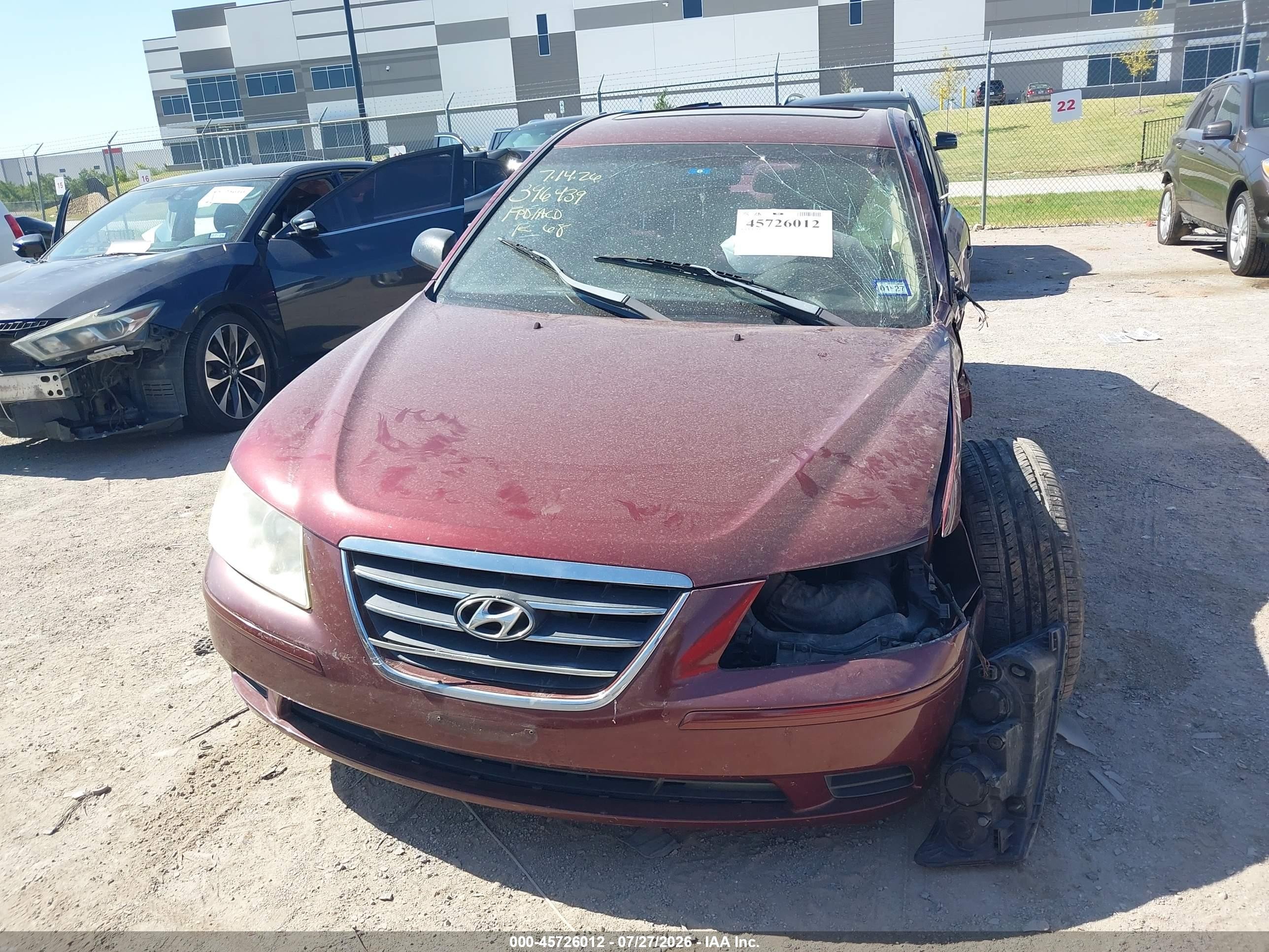 2009 Hyundai Sonata Gls Burgundy vin: 5NPET46C79H407352