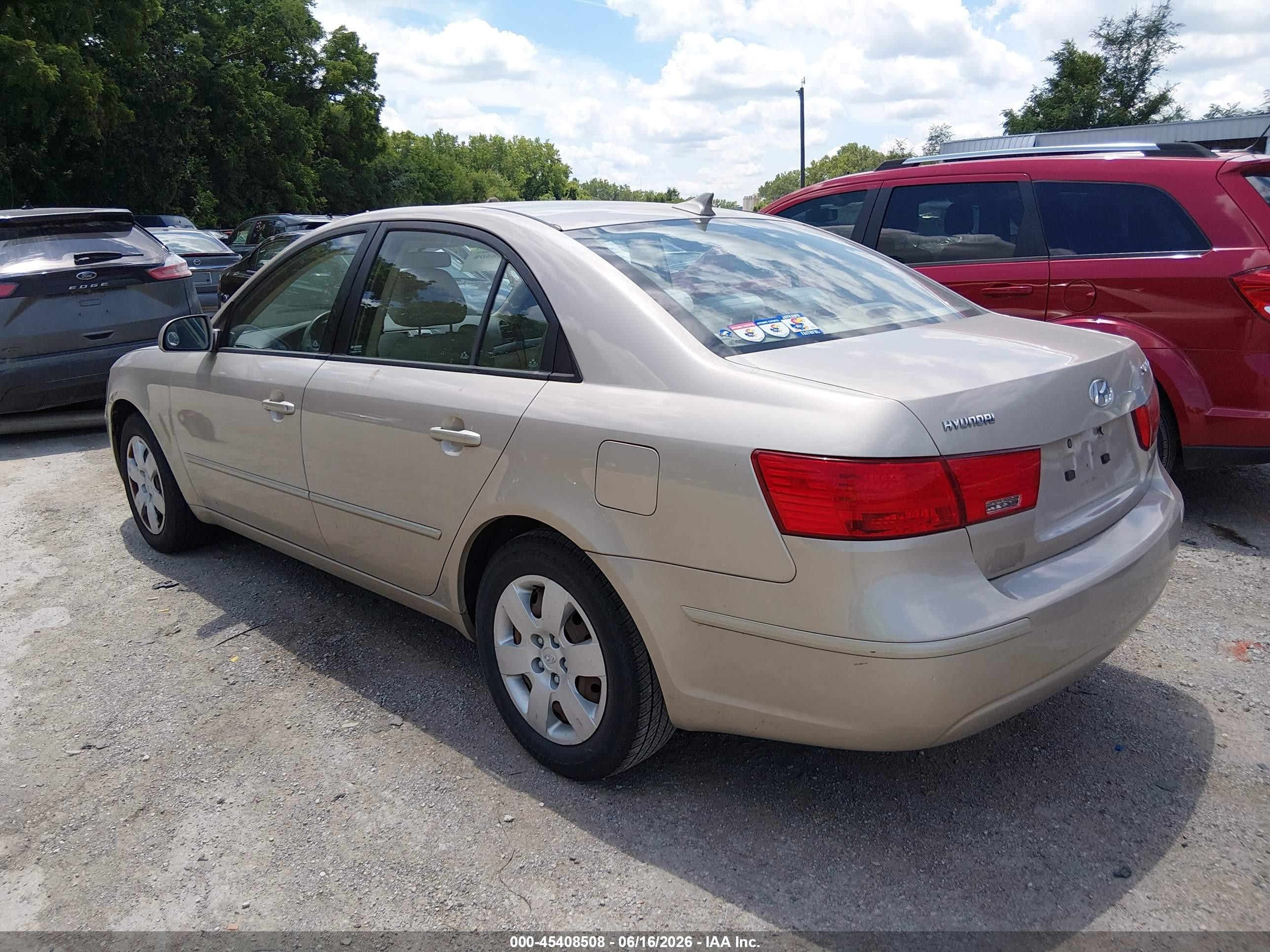 2009 Hyundai Sonata Gls Золотой vin: 5NPET46C79H427133