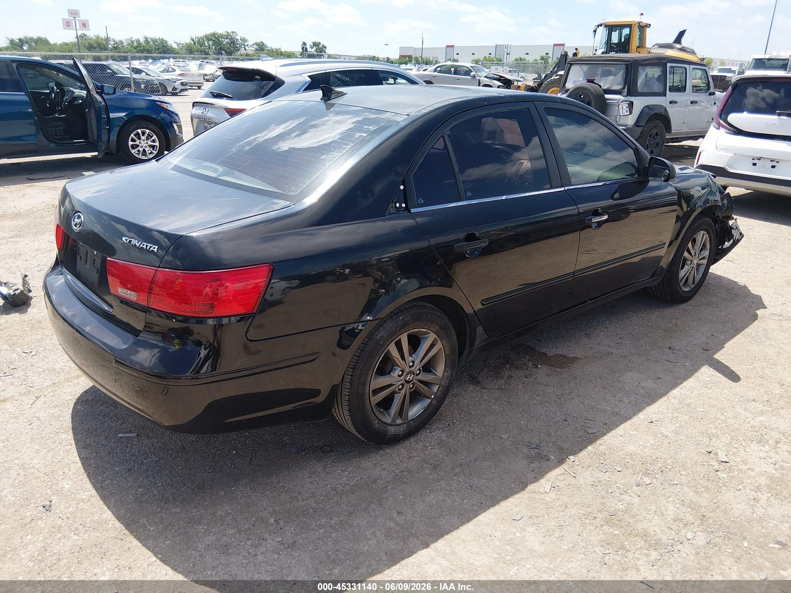 2009 Hyundai Sonata Gls Черный vin: 5NPET46C79H458933