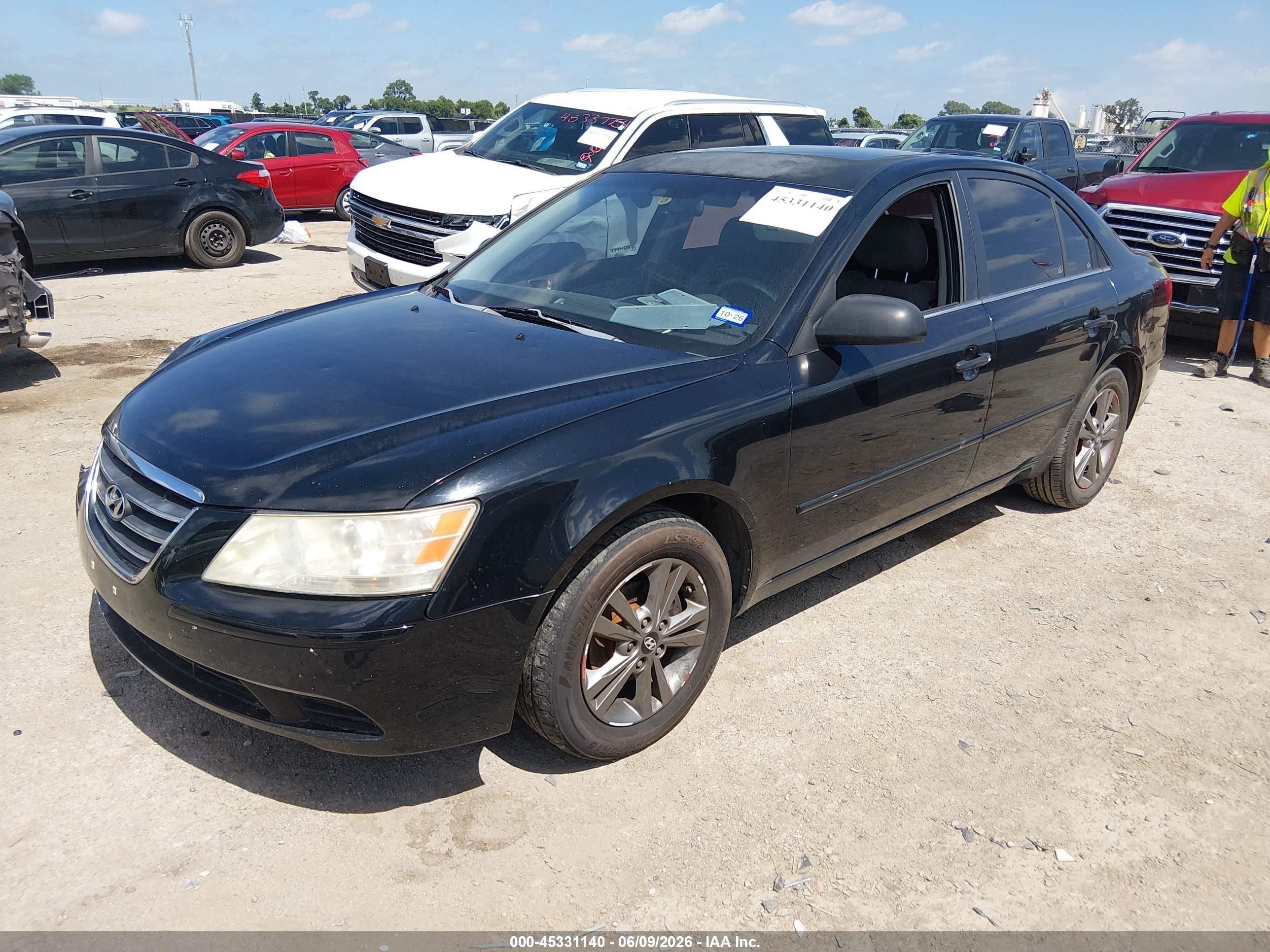 2009 Hyundai Sonata Gls Черный vin: 5NPET46C79H458933