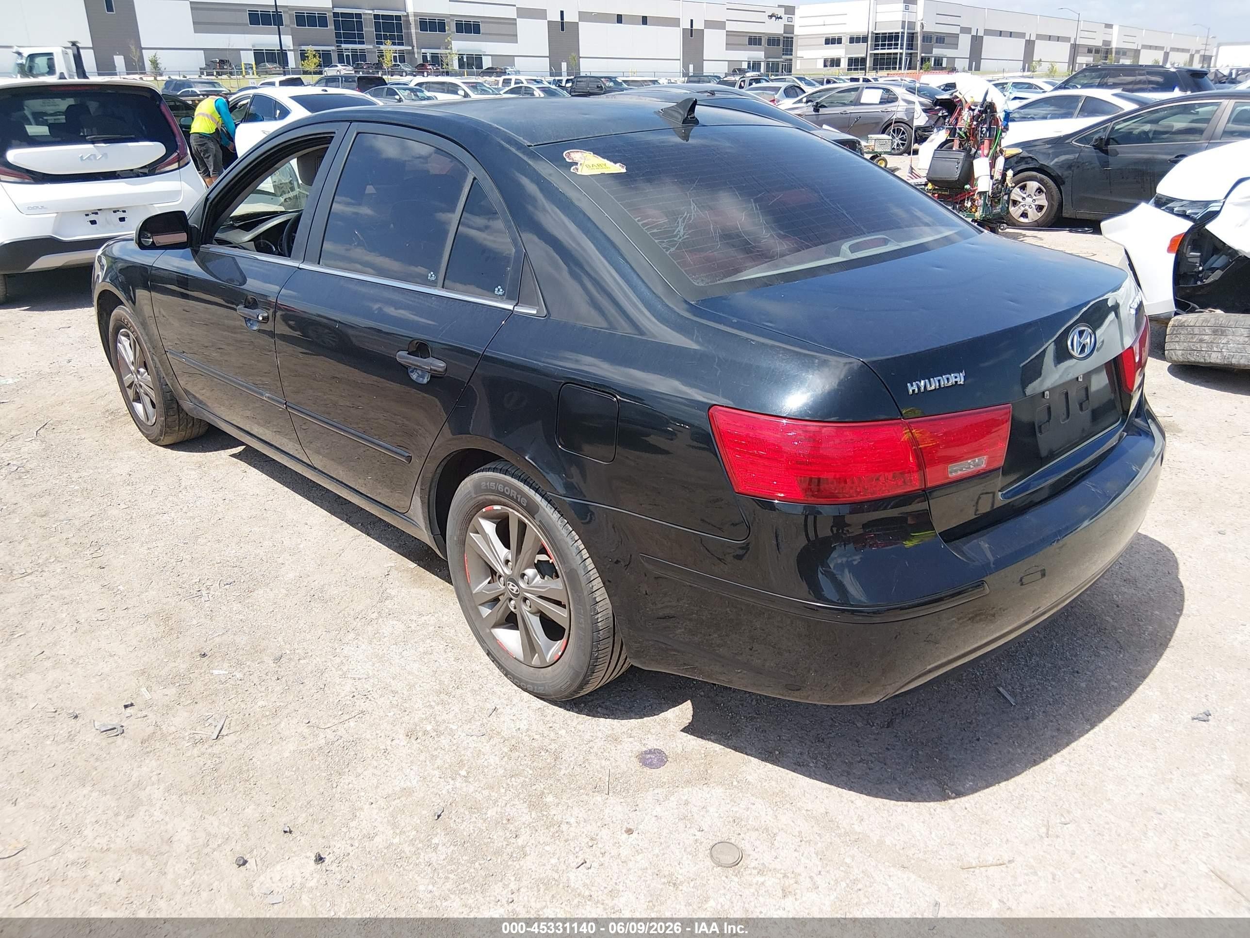 2009 Hyundai Sonata Gls Черный vin: 5NPET46C79H458933