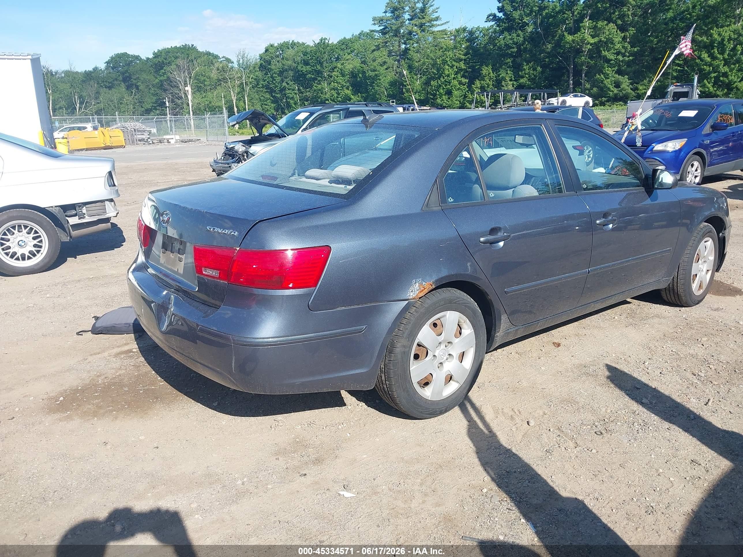 2009 Hyundai Sonata Gls Серый vin: 5NPET46C79H486988