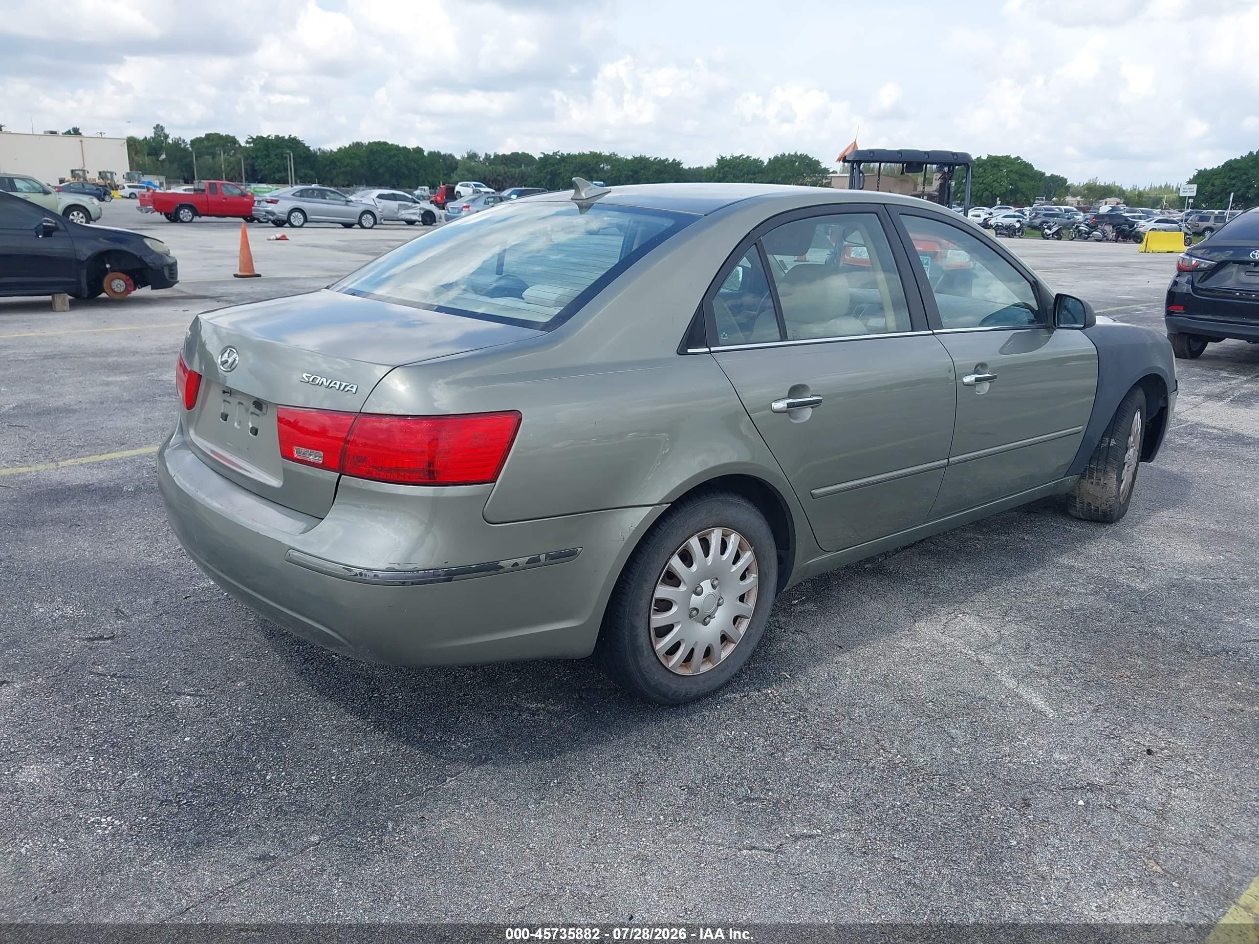 2009 Hyundai Sonata Gls Gray vin: 5NPET46C79H492659