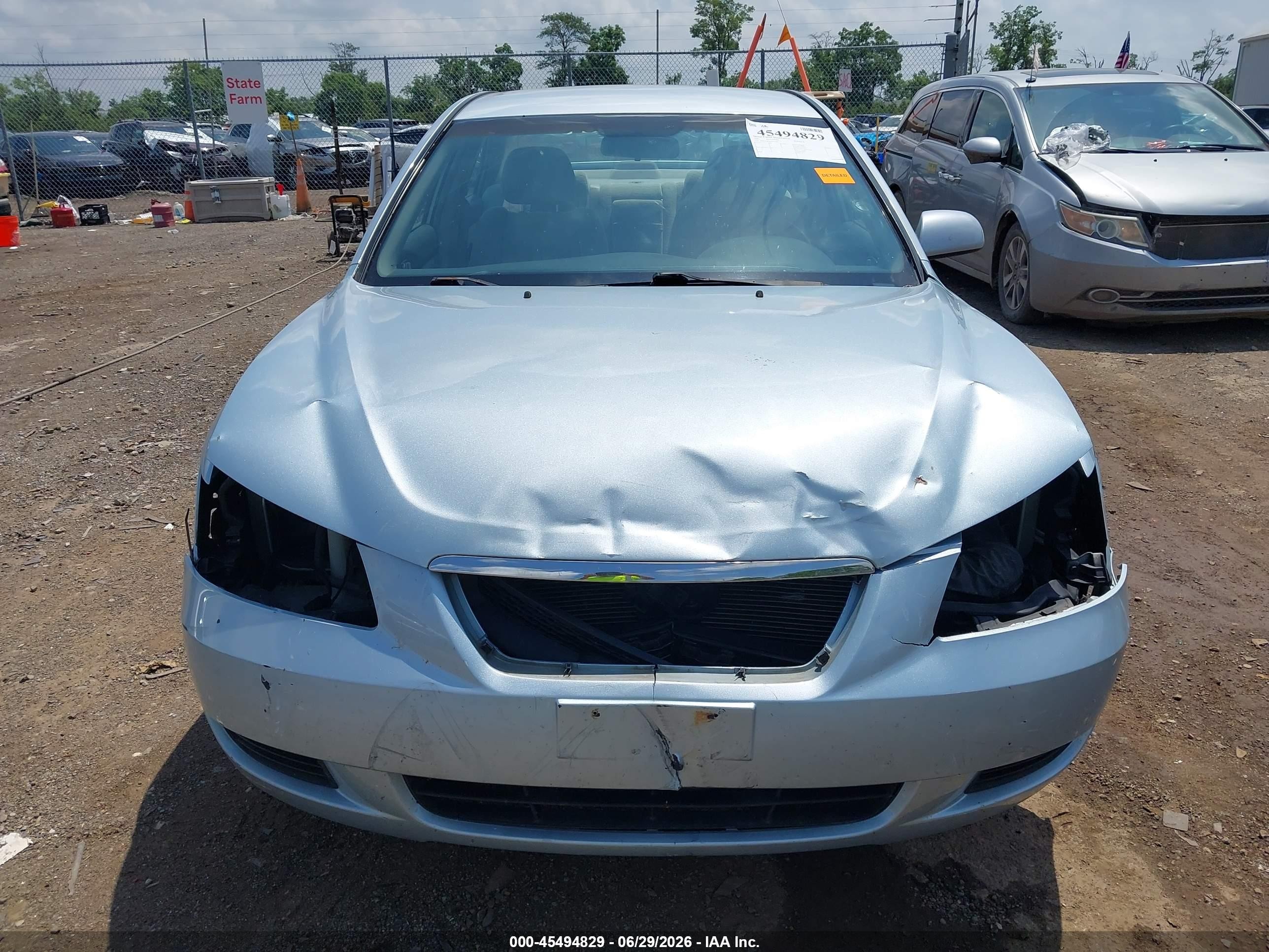 2007 Hyundai Sonata Gls/gls W/xm Light Blue vin: 5NPET46C87H232607